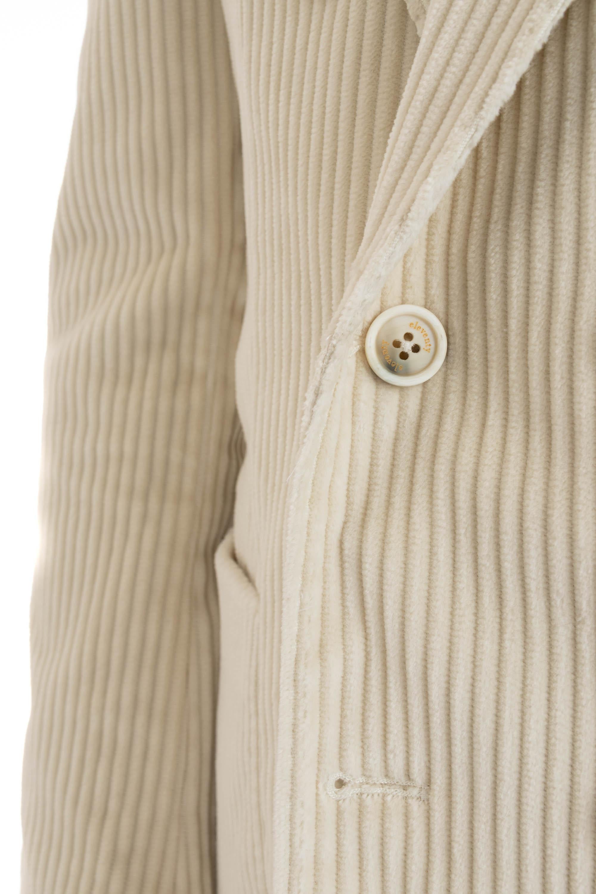 Eleventy Giacca doppiopetto in velluto costa roccia J70GIAA06 TES0J192 01 