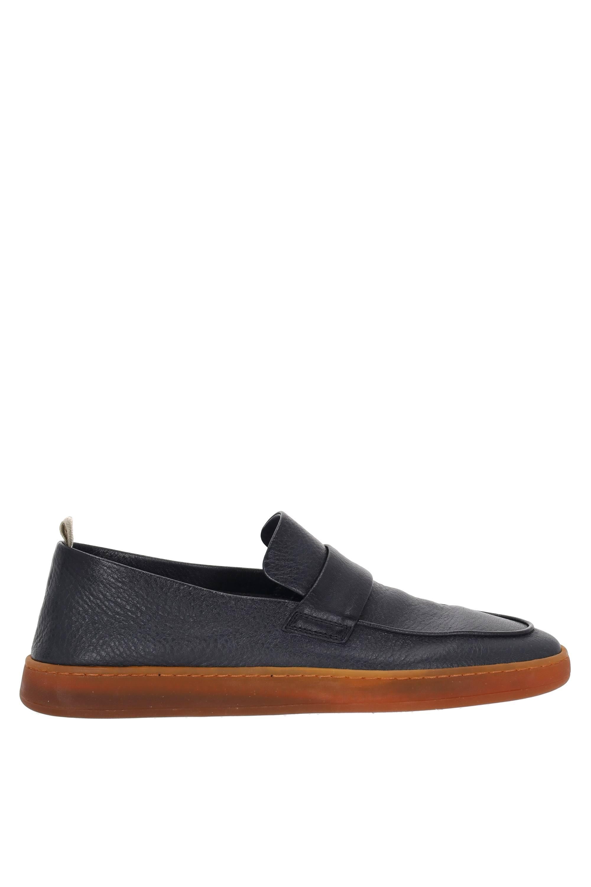 Officine Creative Scarpa slip-on in pelle fondo caoutchouc OCUHERB001CER32F432 BLUE 