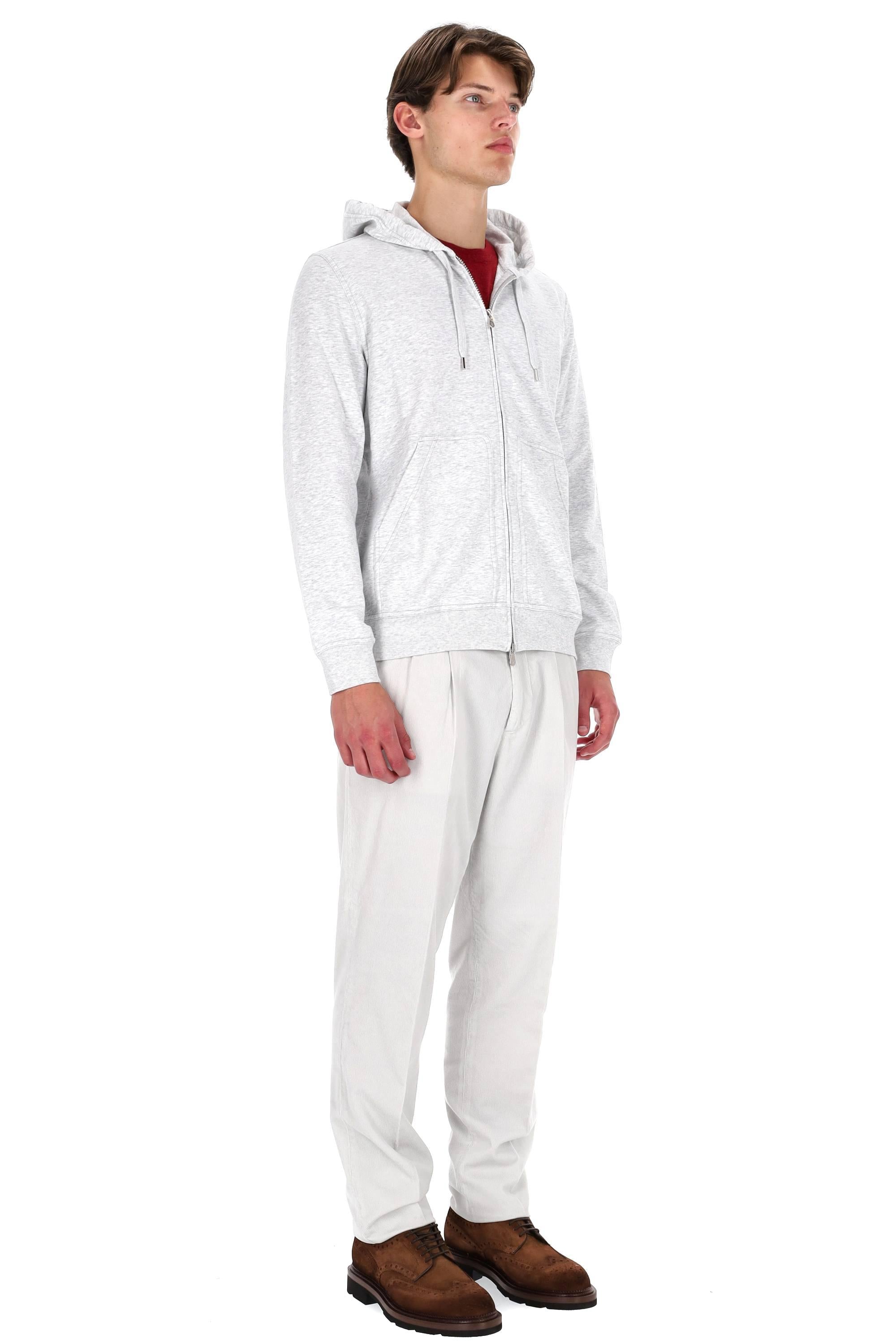 Brunello Cucinelli Felpa full zip con cappuccio in cotone MW8639069G C3657 
