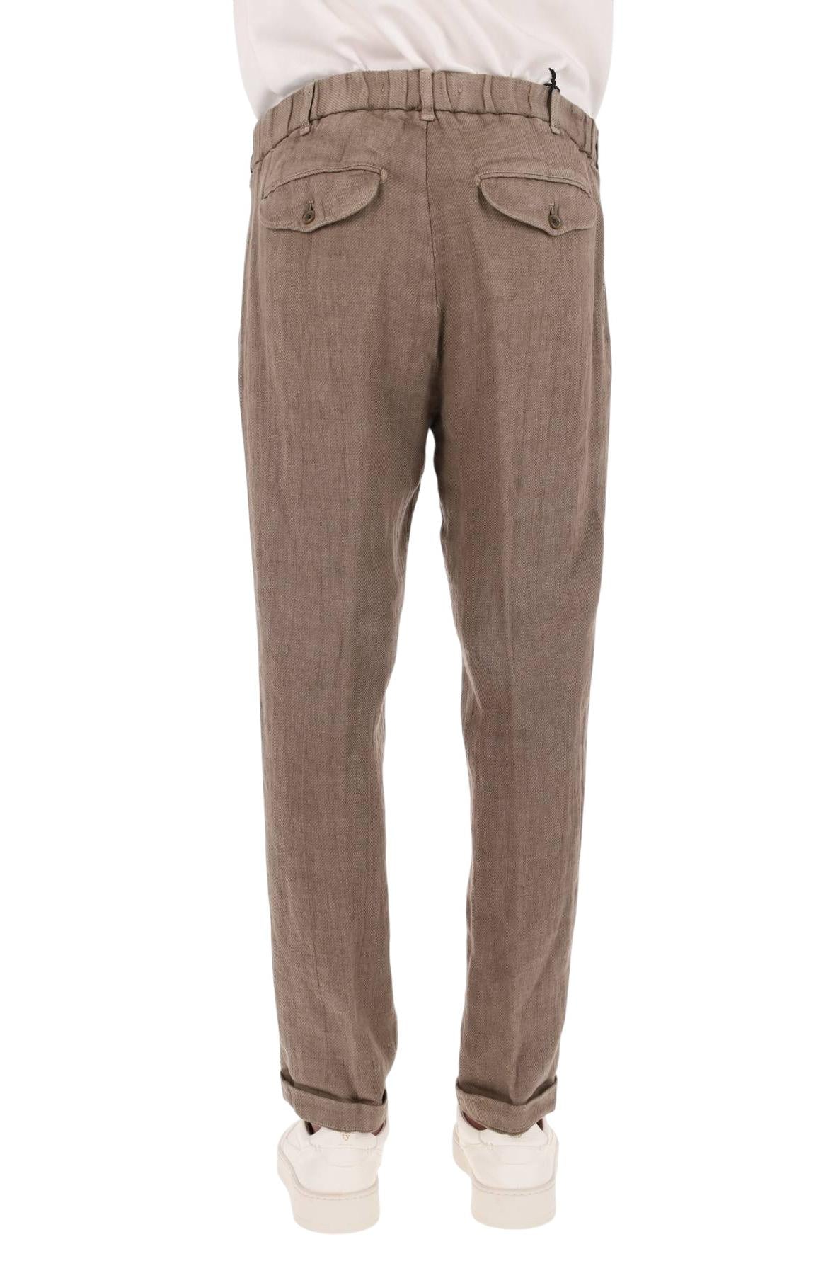 Myths Pantalone in lino con vita elasticata 26M18ELA 78 49 