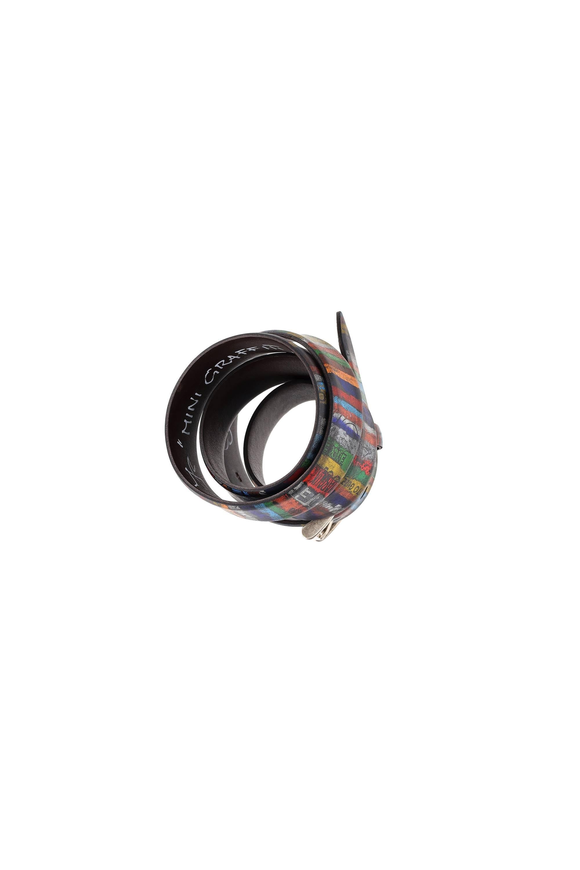 Artigianato Italiano Cintura artigianale in pelle "Mini Graffiti" MINI GRAFFITI MLTCLR 