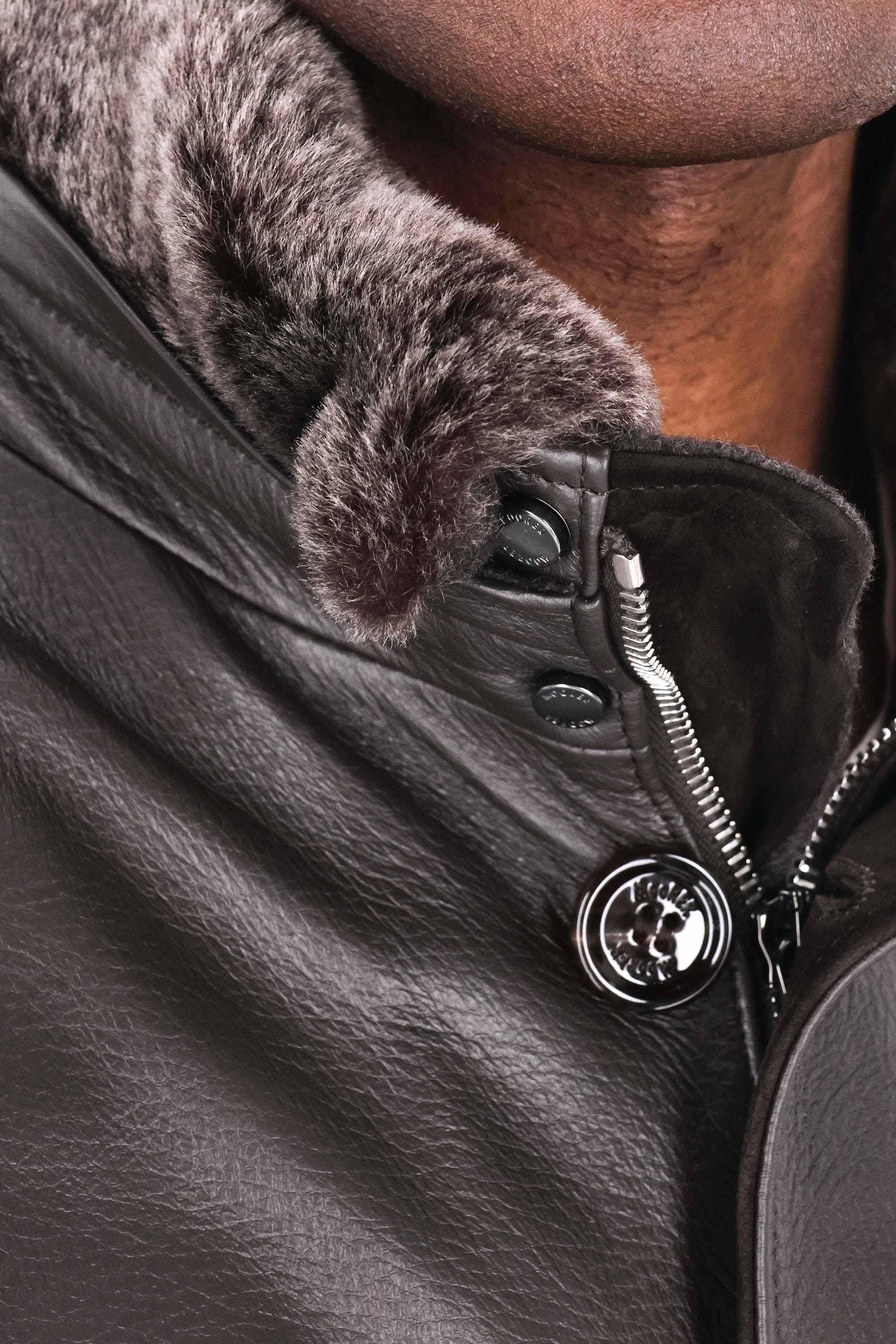 Giubbotto bomber in pelle di capra mod. Cleros-P1 CLEROS-P1 U0202 Moorer 