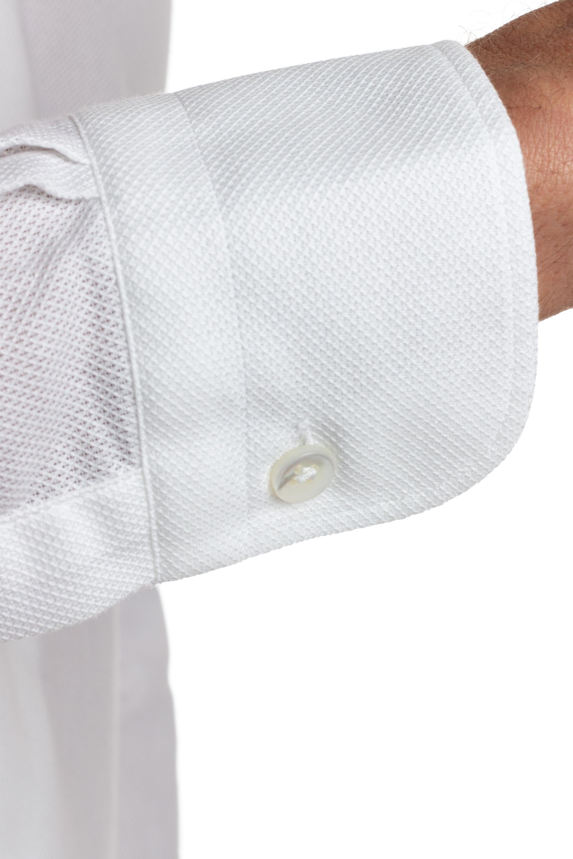 Camicia sartoriale a nido d'ape stretch Etichetta Culto K1U13P0140108.U 0001 Barba 