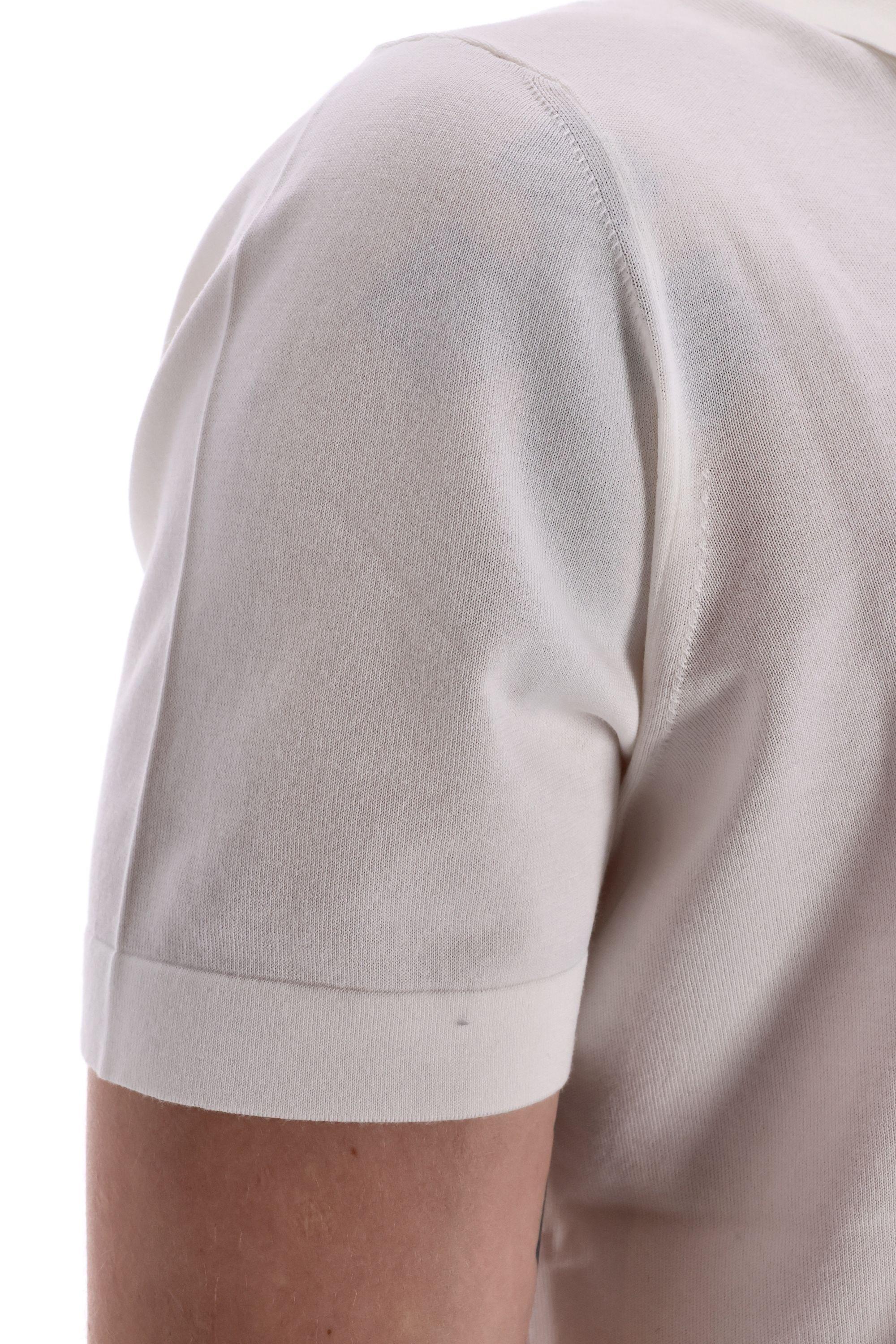 Polo in cotone frosted superlight open collar D0GF146N 105 Drumohr 