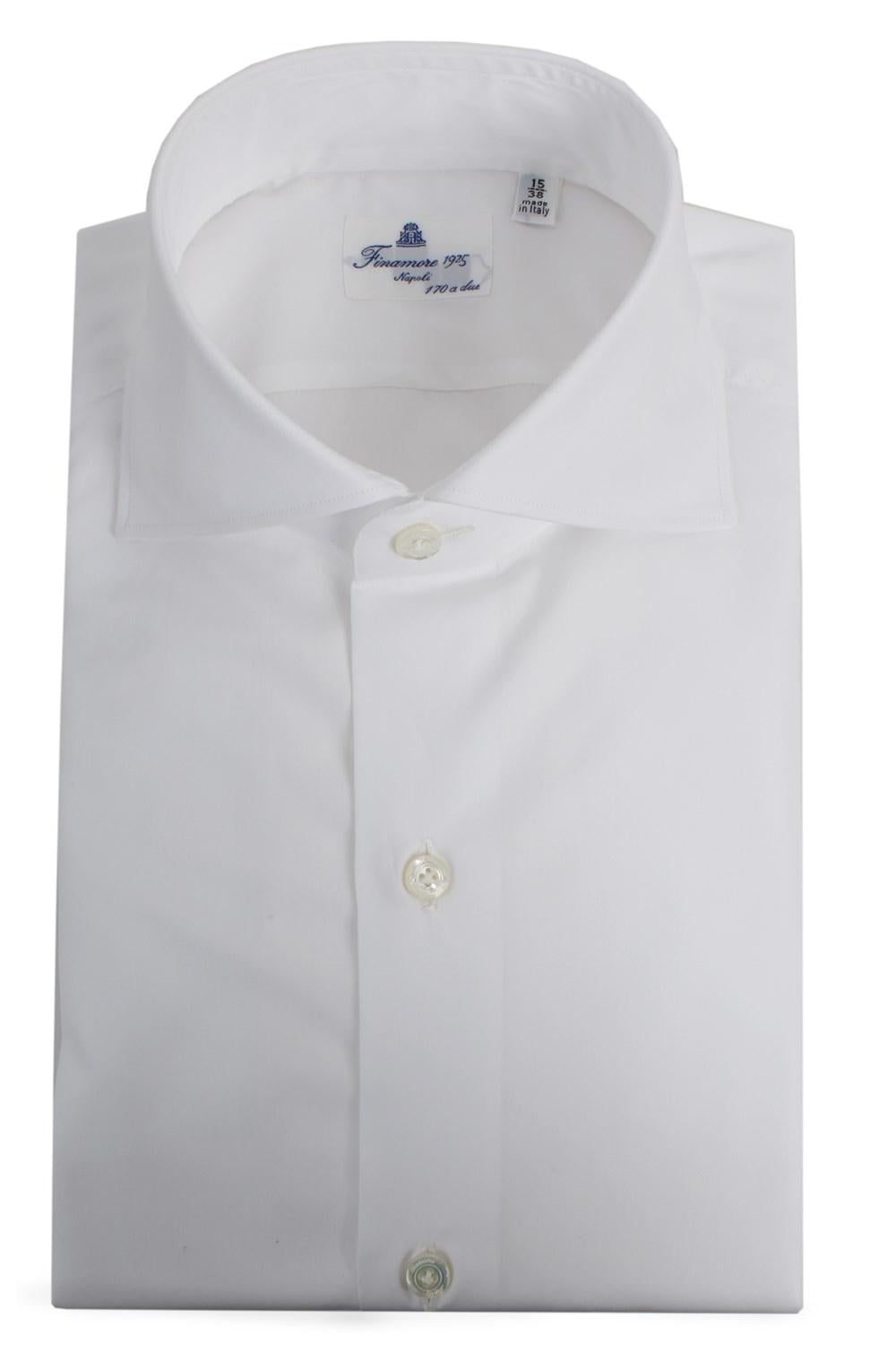 Finamore Camicia sartoriale in cotone giza 45 titolo 170 a 2 linea Milano 840610-C0239-EDUARDO 12 