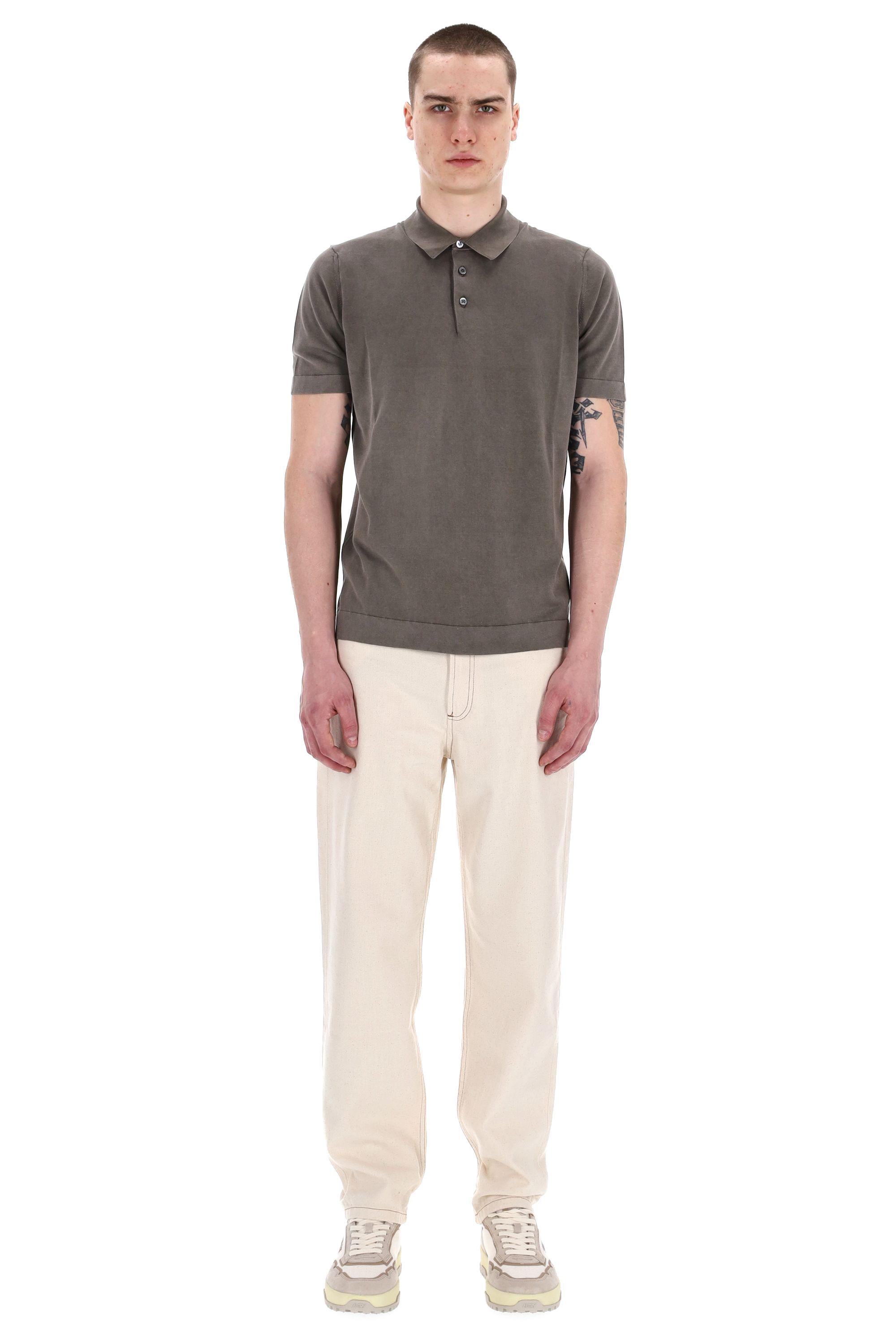 Polo in cotone frosted superlight D0GF202N-3 575 Drumohr 