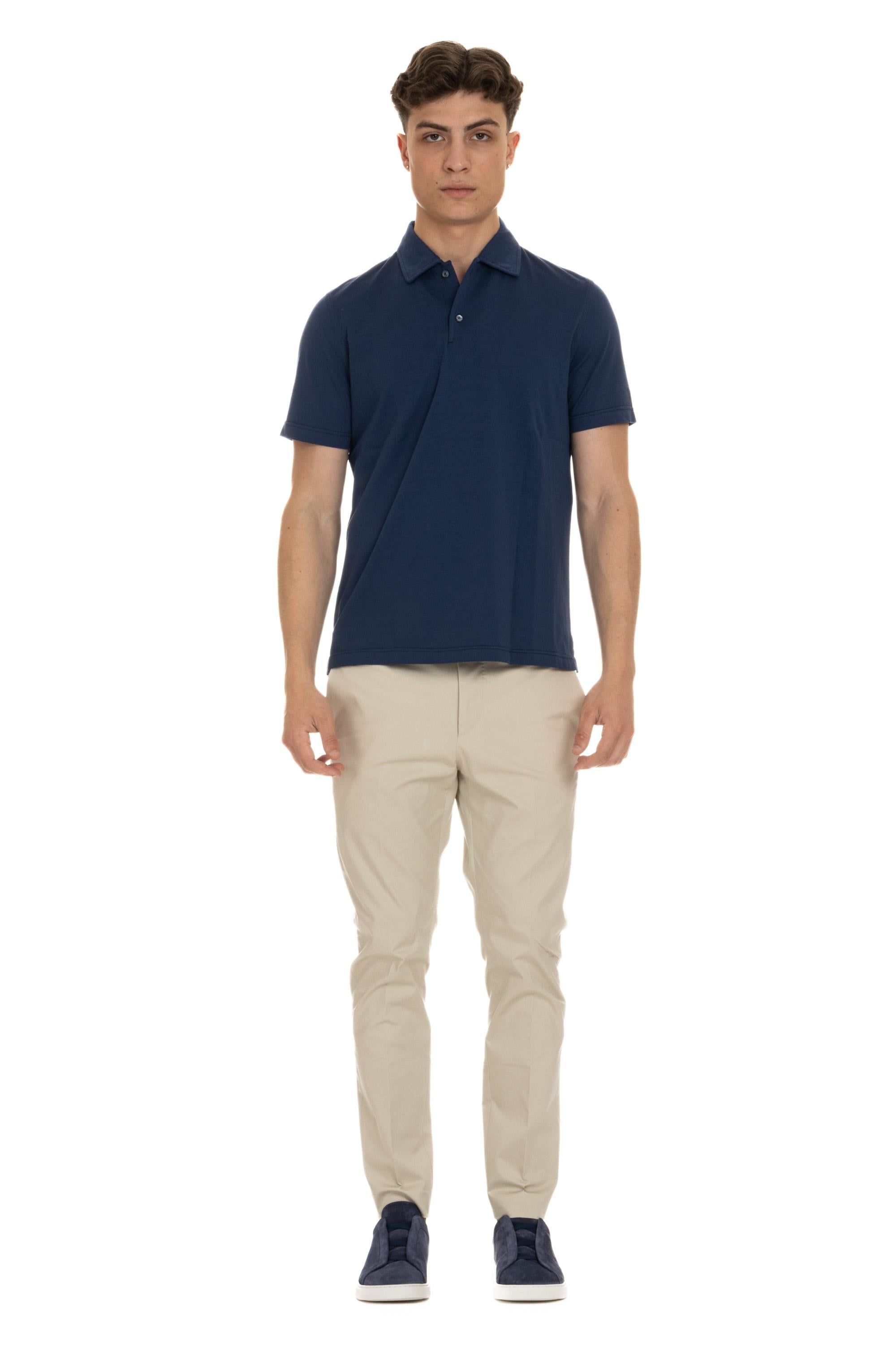 Polo in jersey di cotone collo paramontura AY15 2438 85096 Aspesi 