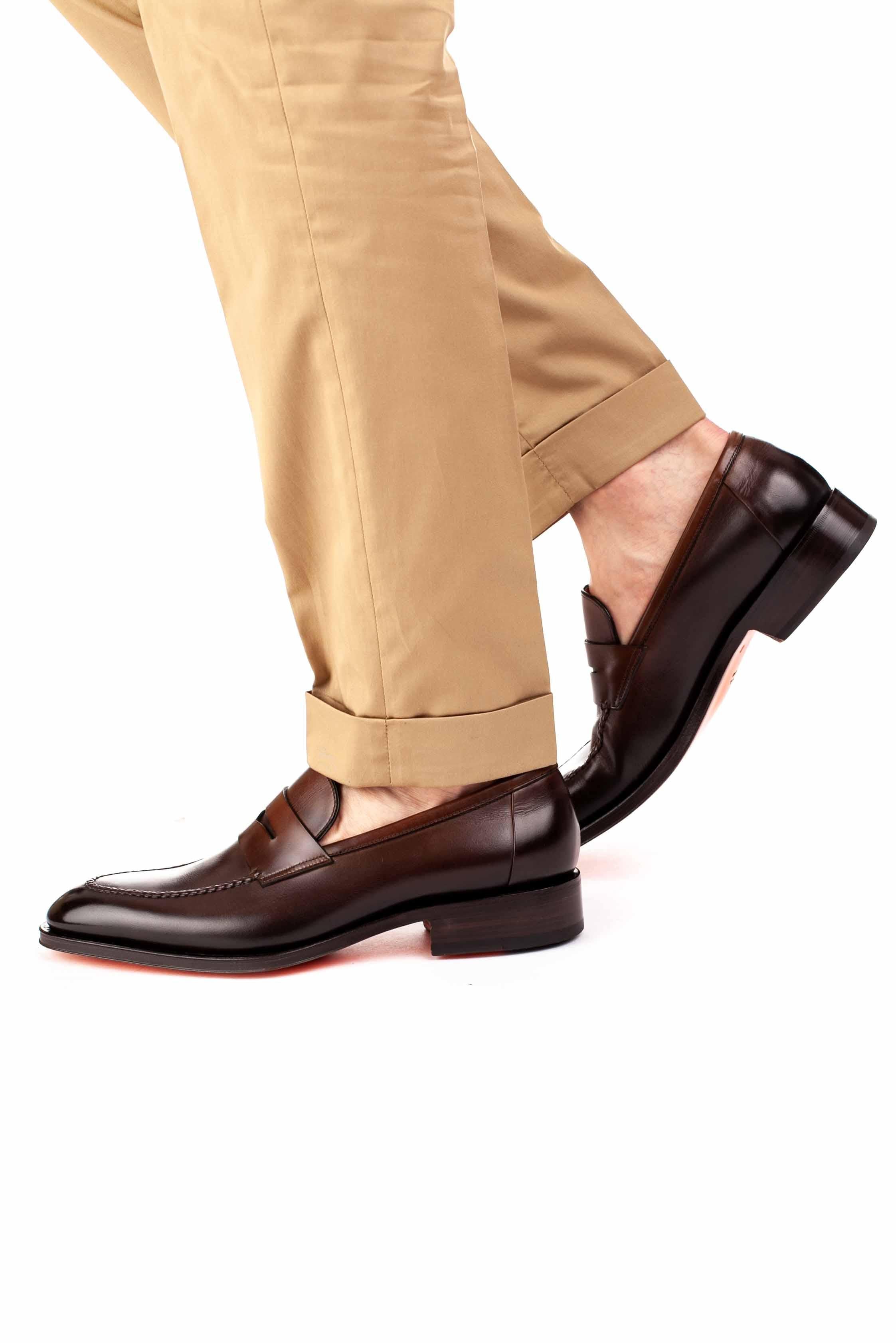 Santoni Mocassino goodyear in pelle MCNC18007SA4BSLF T50 