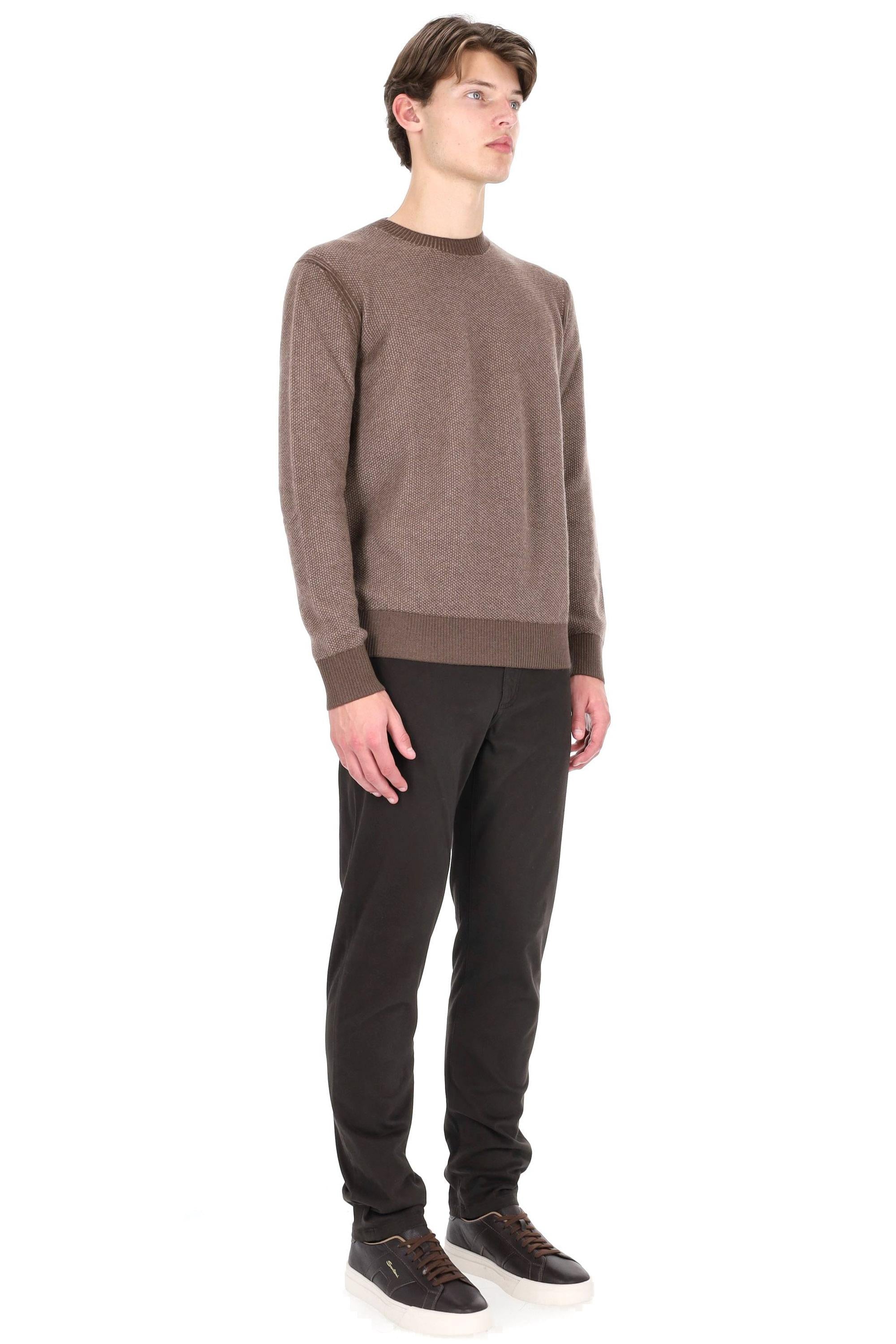 Zegna Maglia girocollo grana riso in Oasi Cashmere UGK65A2-110 103 