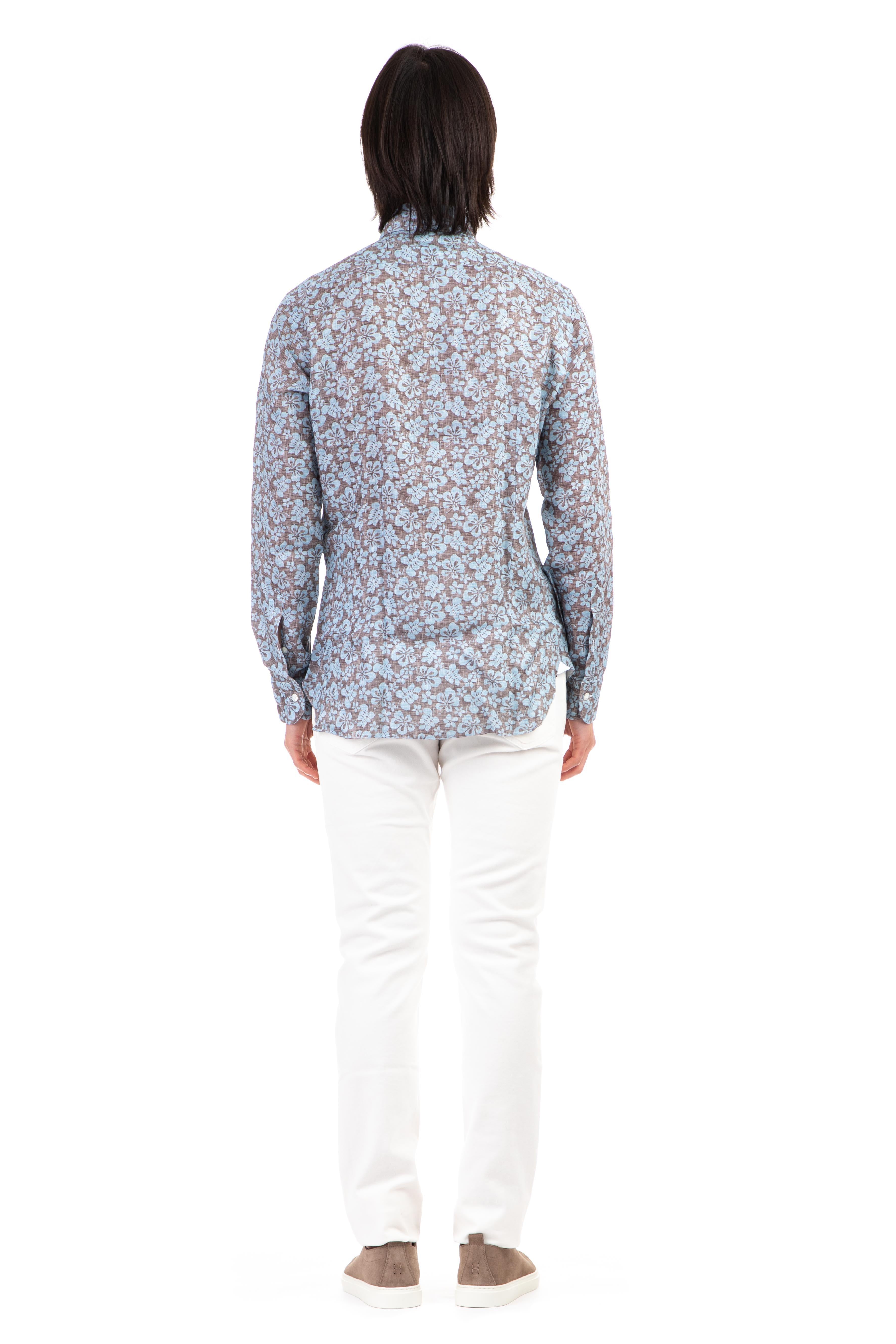 Camicia floreale in lino dandylife LIU13P0134171.U 05 Barba 