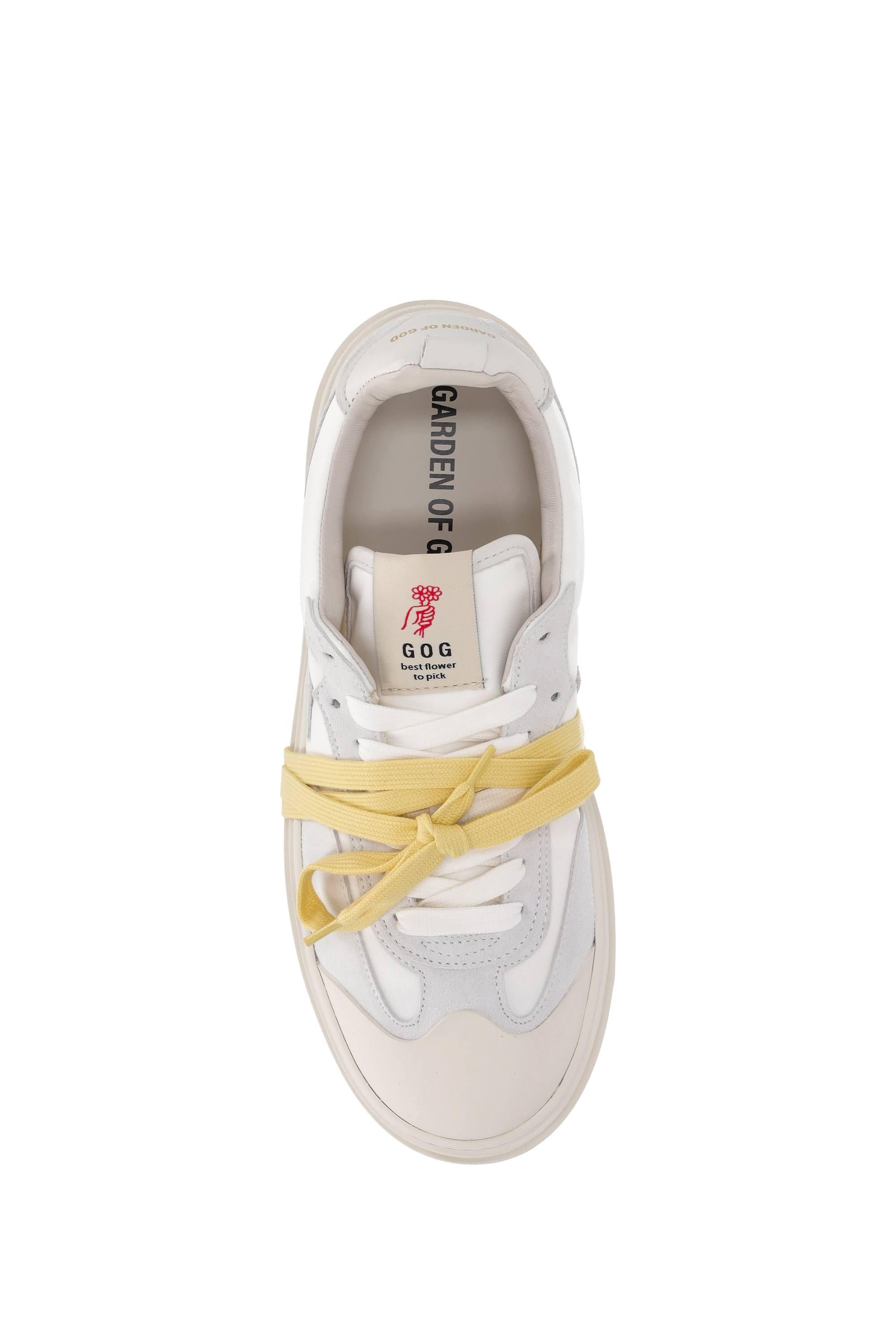 Sneaker Apple in camoscio e nylon APPLE WHITE Garden of God 