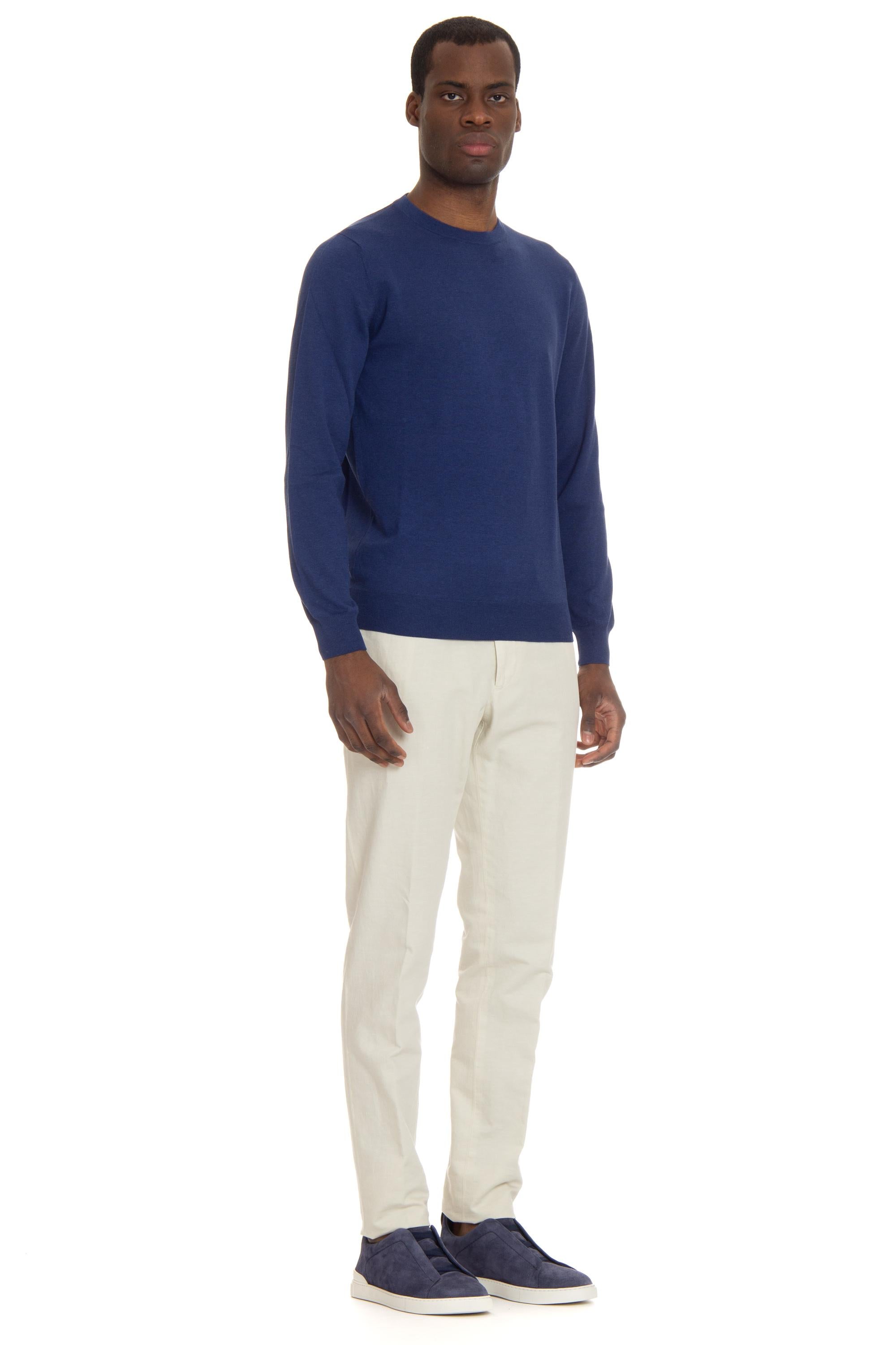 Il Setaccio Maglia girocollo in cotone-seta CTS24801/3 CS246 