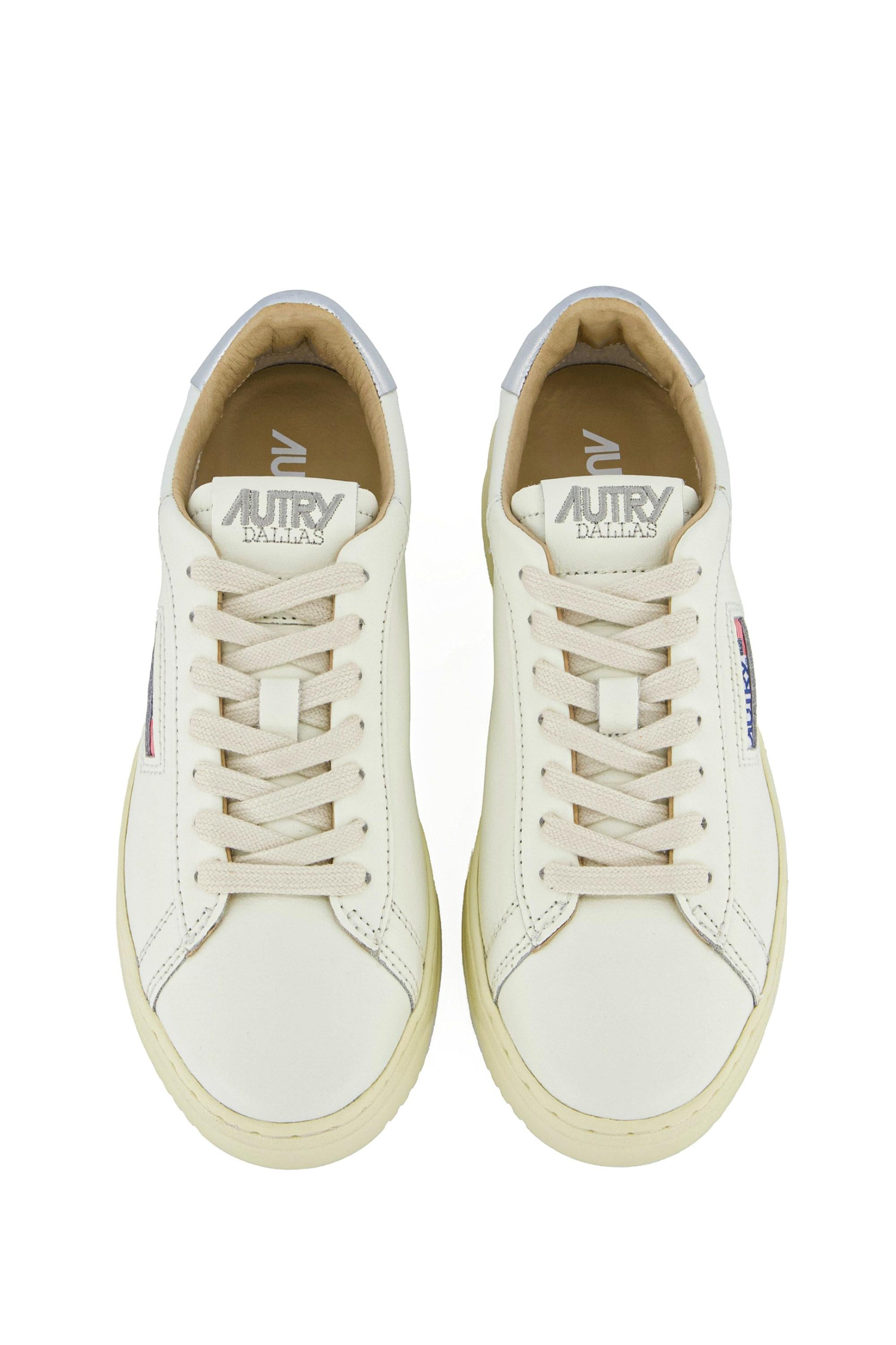 Sneaker donna Dallas in pelle talloncino argento ADLW MR07 MSH/SILVER Autry 