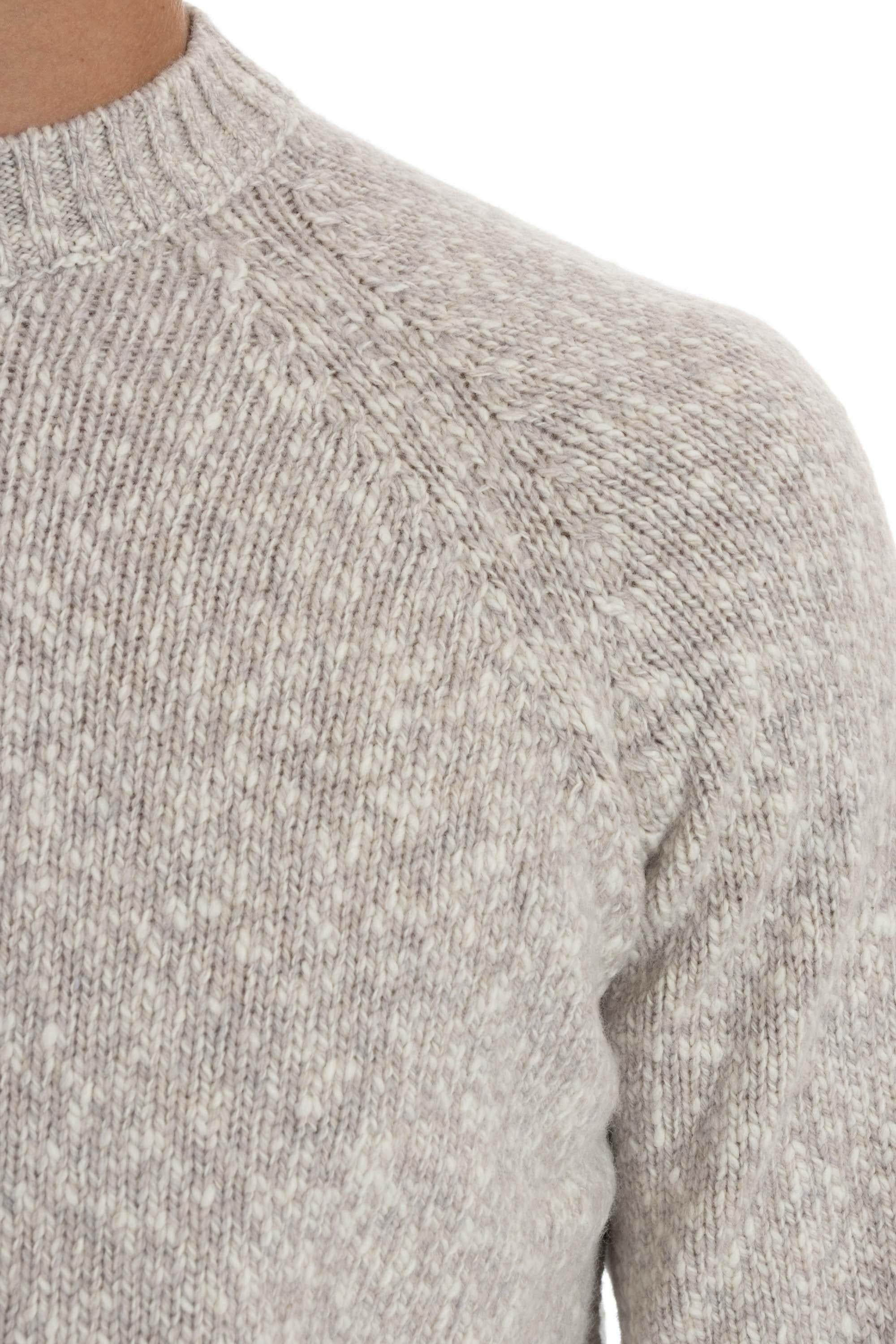 Maglia girocollo in lana di agnello moulinè D5W103MR M128 Drumohr 