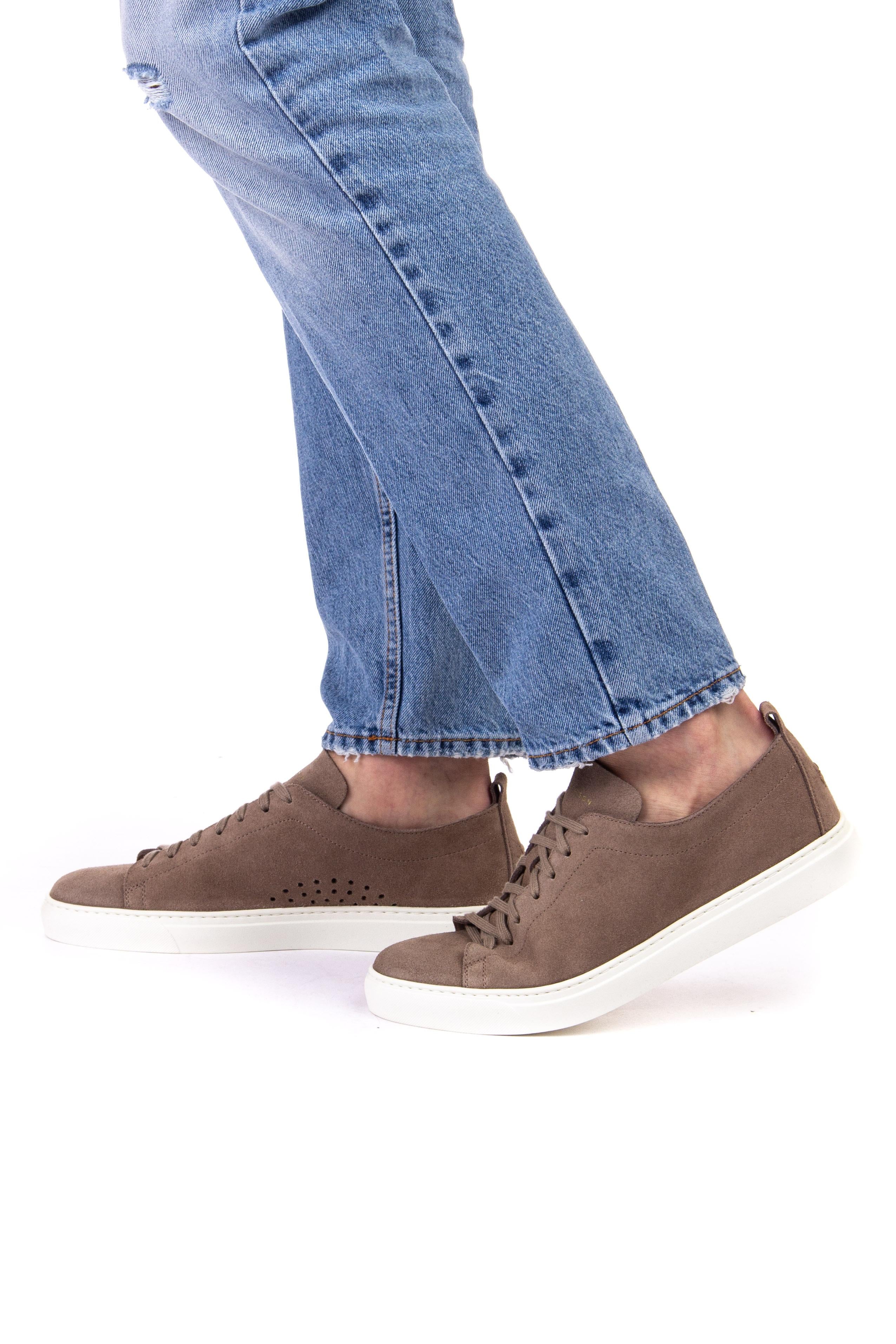 Henderson Sneaker in camoscio kudu mod. tom TOM.3 TORTORA 