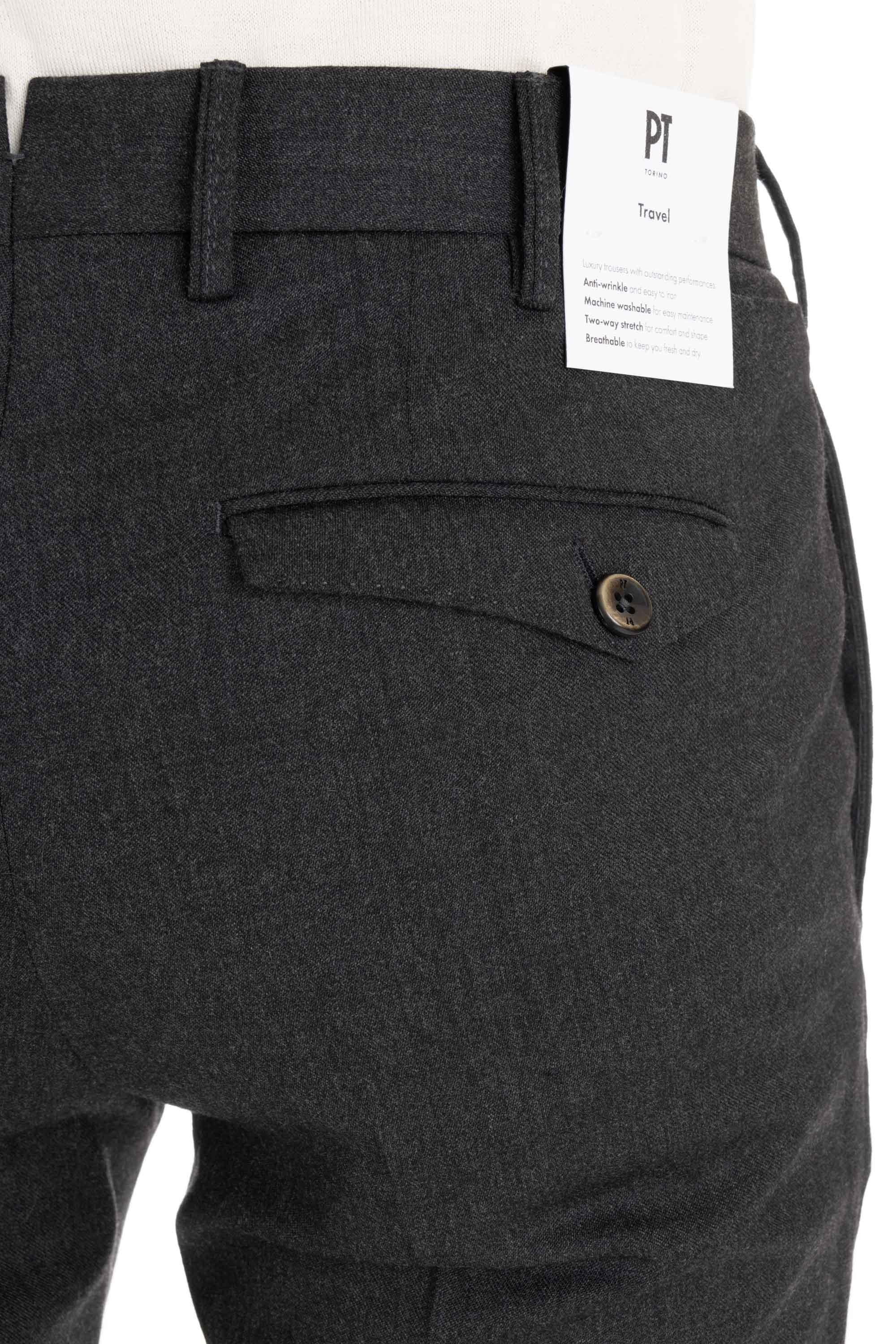 Pantalone in lana tecnica Travel superslim fit DSWPZPOCL1 PO80 0250 PT Torino 
