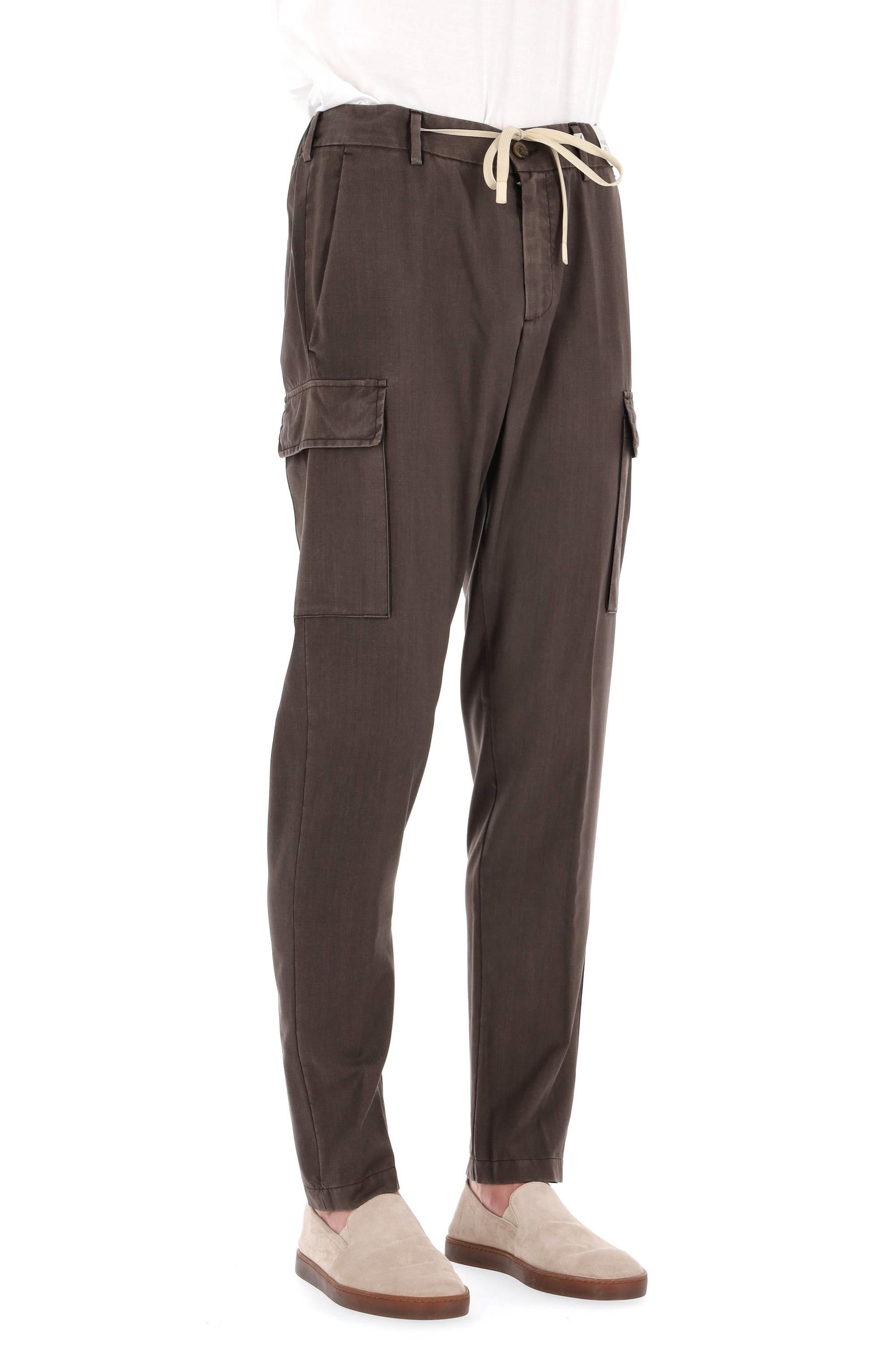 Pantalone in lana superlight delavè modello cargo 25M13L 99 81 Myths 