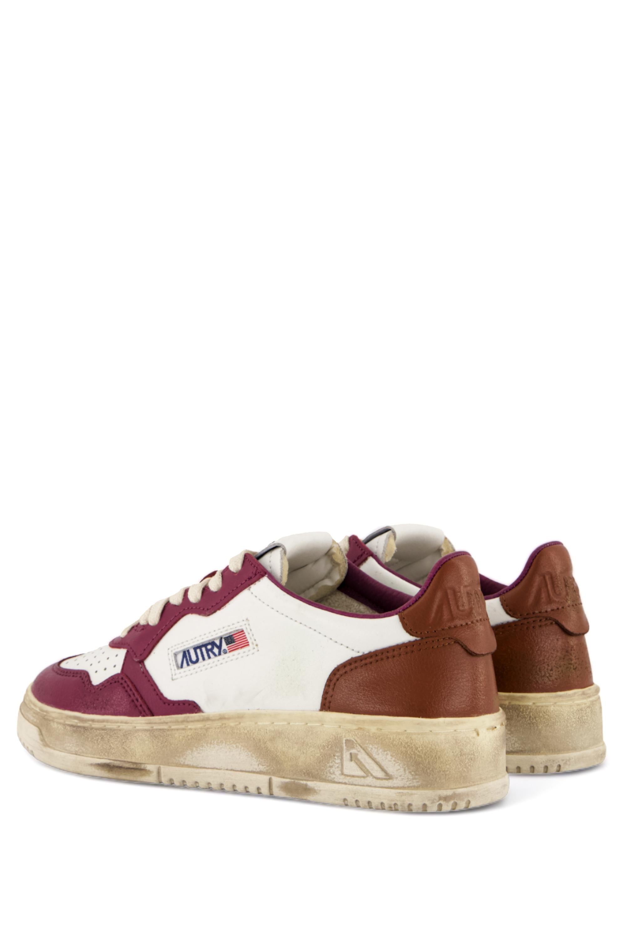 Autry Sneaker donna super vintage in pelle AVLW SV40 RSPRYRD/CSHL 