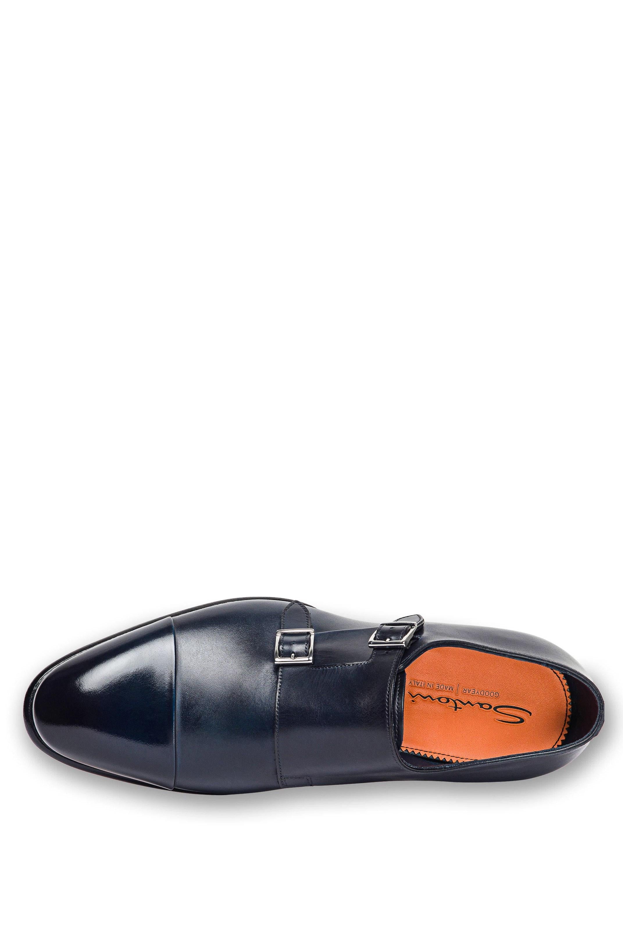 Santoni Scarpa doppia fibbia Goodyear anrticata a mano MCCR11652MC1HVVD/3 U59 
