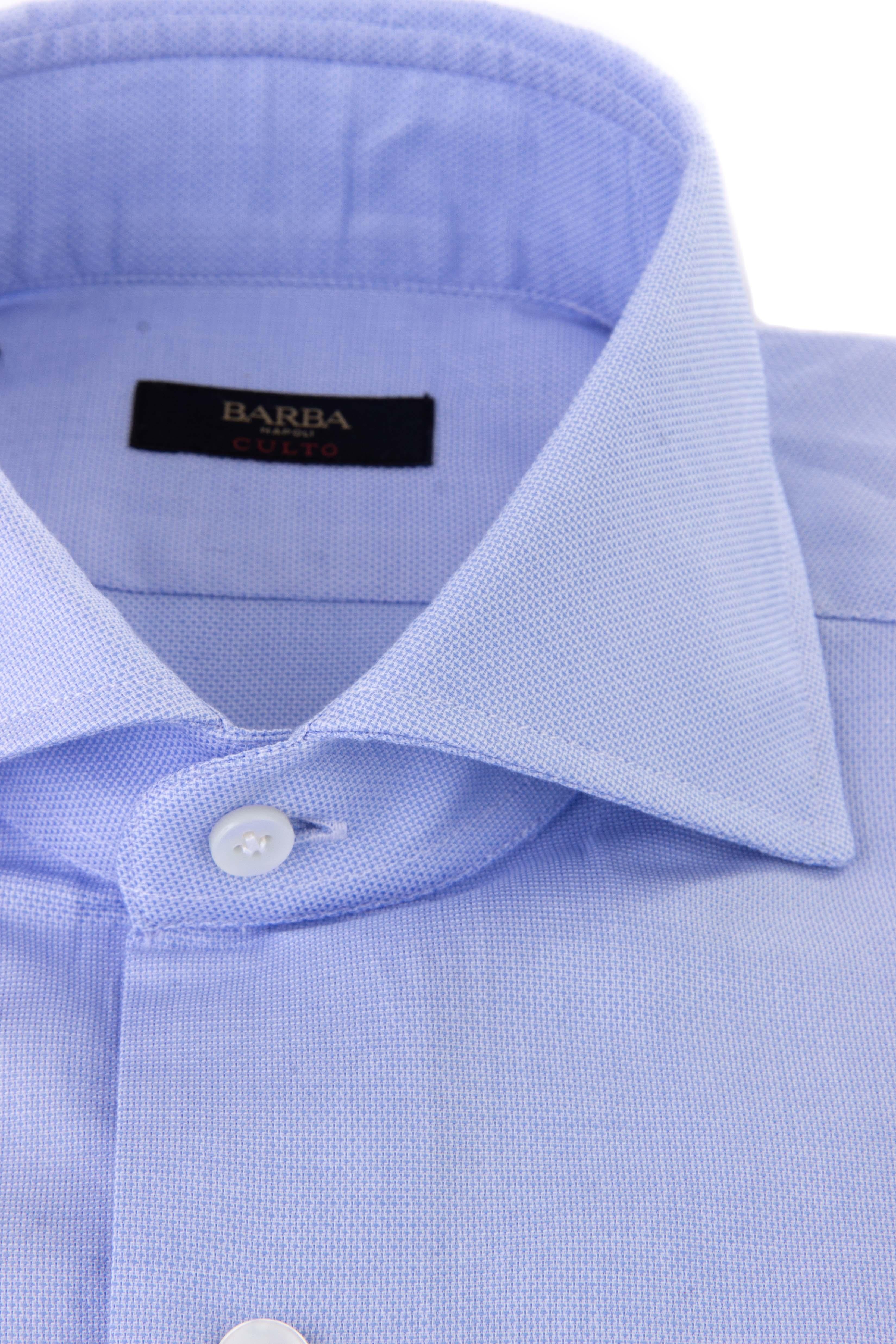 Camicia micro trama in cotone linea culto K1U13P0134024.U 01 Barba 