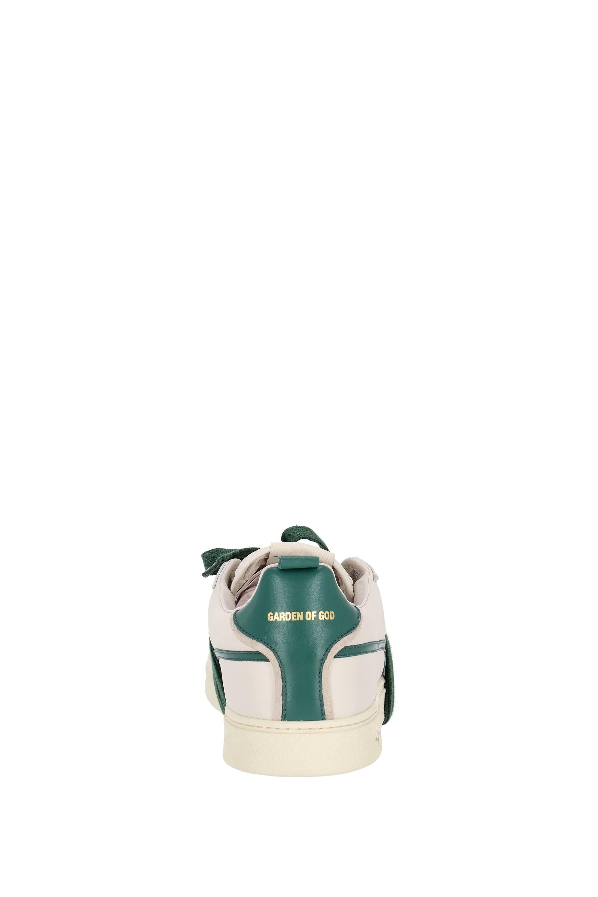 Sneaker Earth in pelle e camoscio EARTH LEA OFFWHITE/GREEN Garden of God 