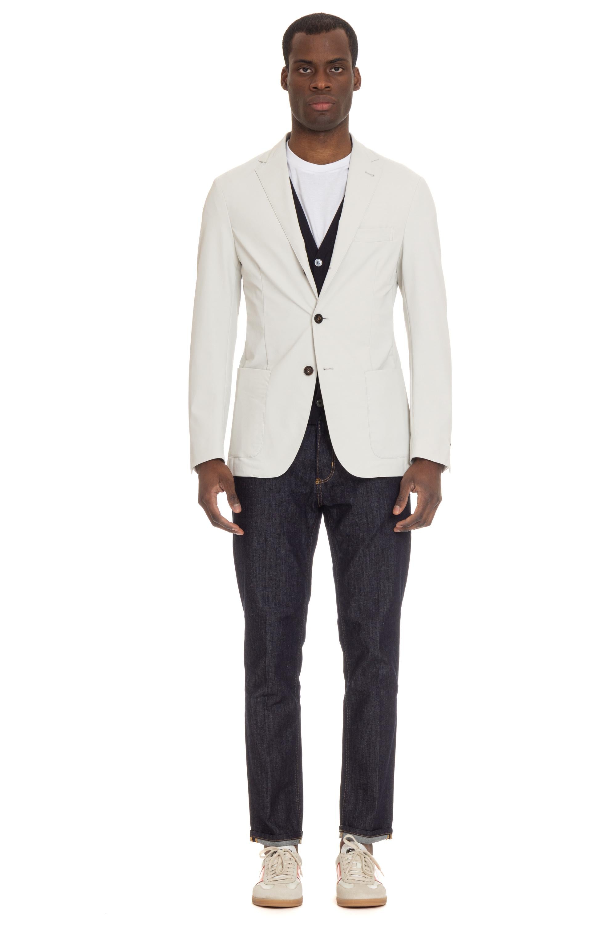 Giacca tecnica in nylon stretch con pettorina I75GIAI05 BT CRN TES0I075 02 Eleventy 