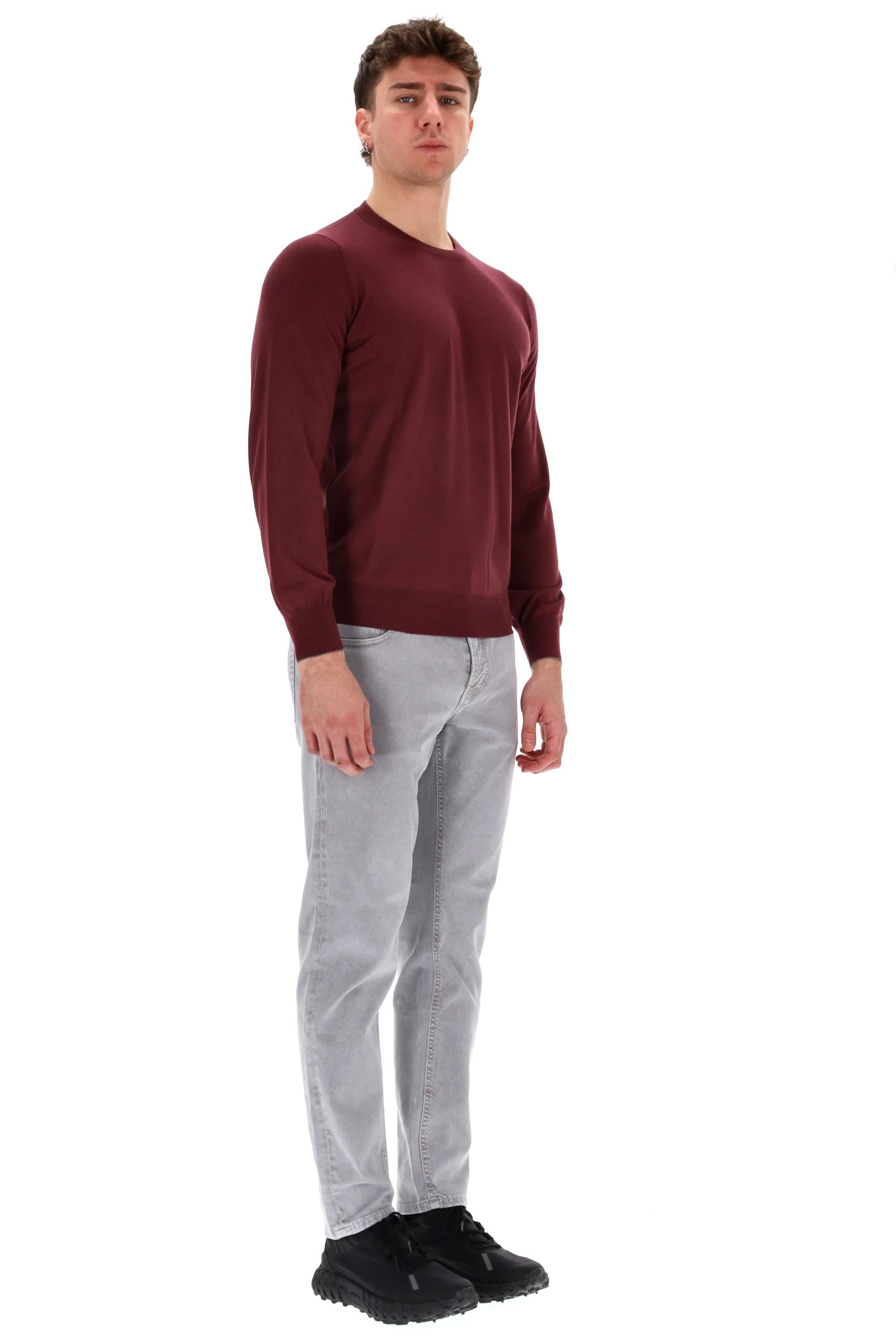 Maglia girocollo in lana-cashmere in finezza M2400100 CU216 Brunello Cucinelli 