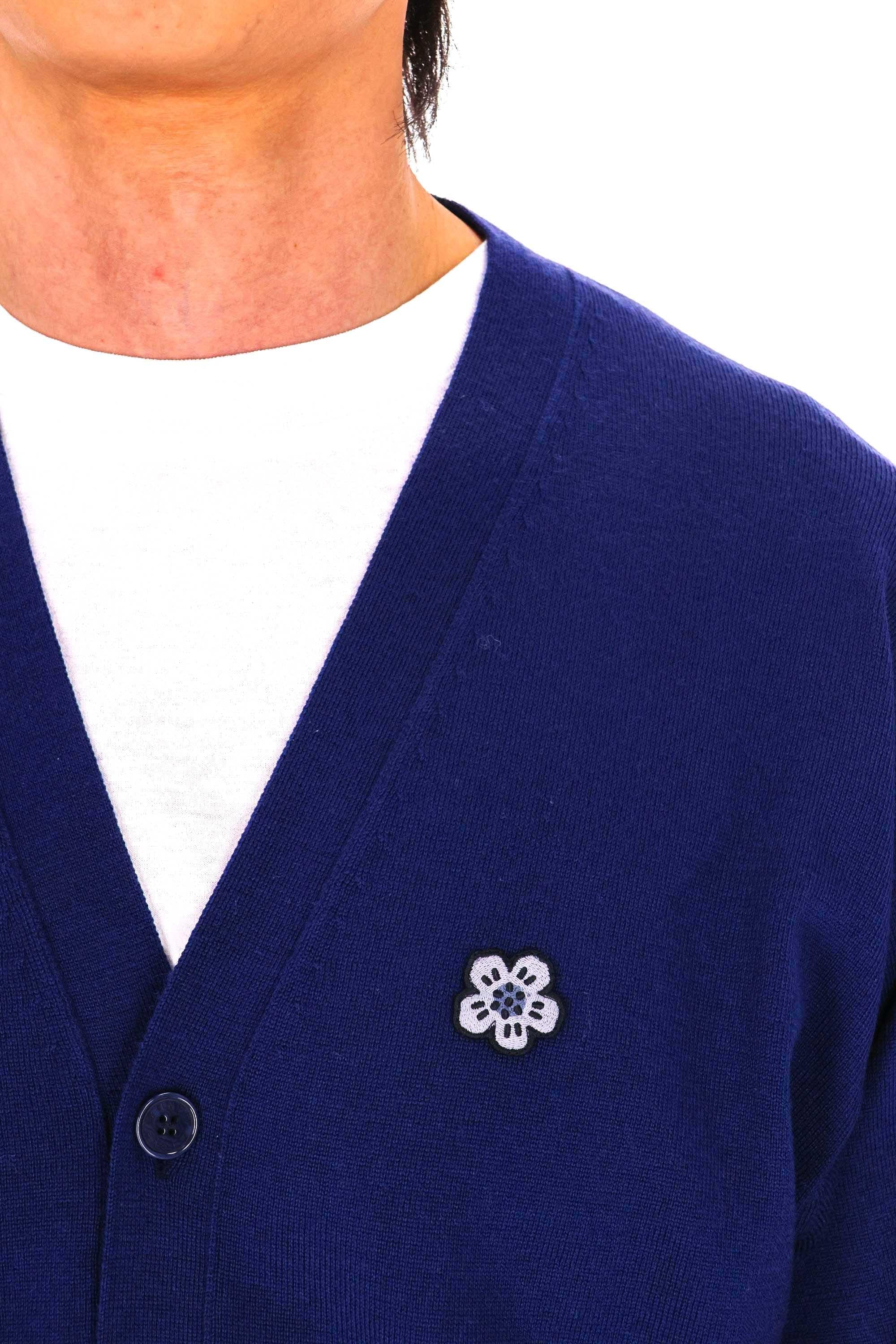 Kenzo Cardigan in lana sottile "boke flower" FG55CA7713LB 76 