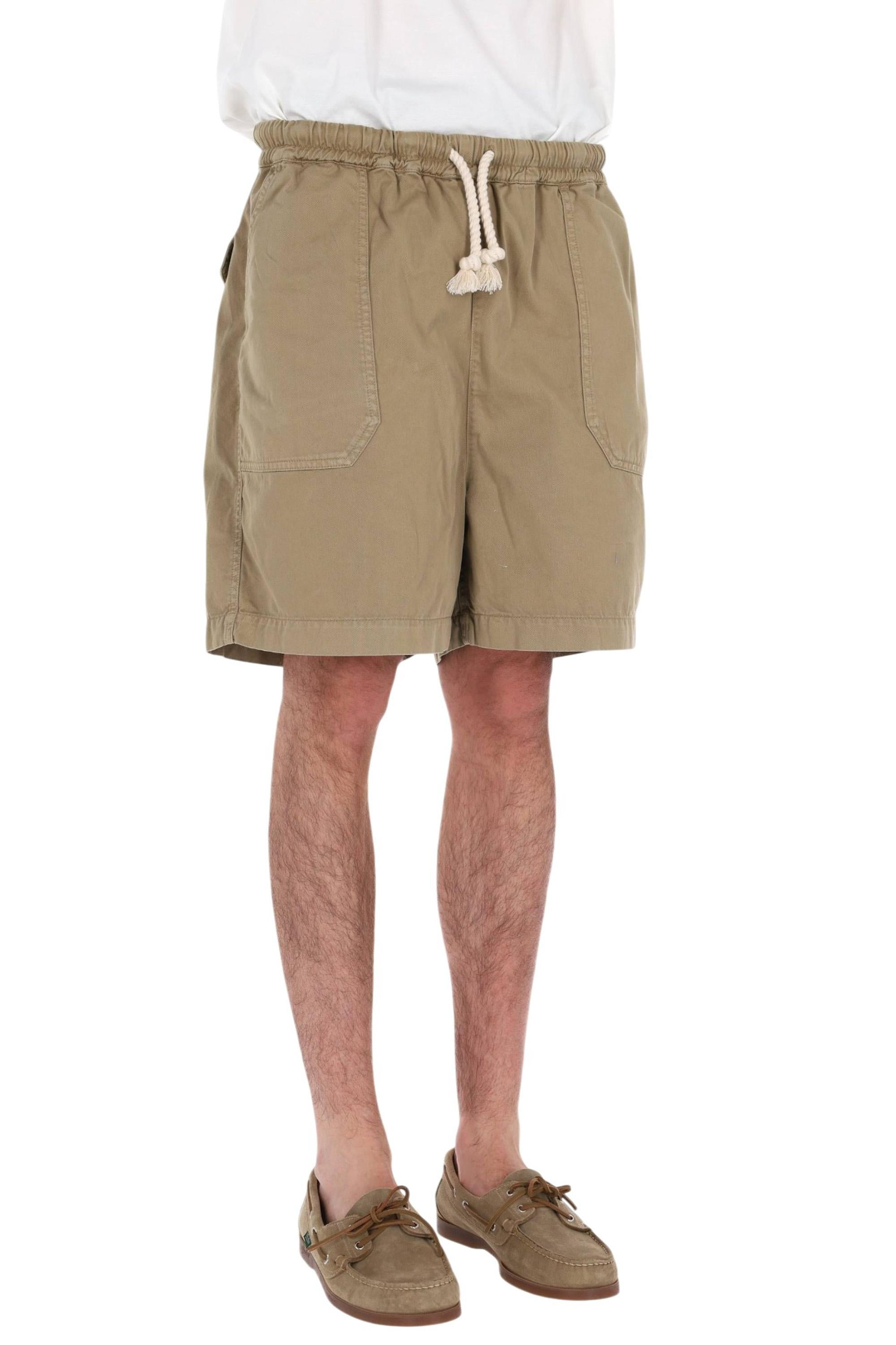 Officine Générale Bermuda Fitz in twill di cotone con coulisse MSHT804 BRITISH KHAKI 