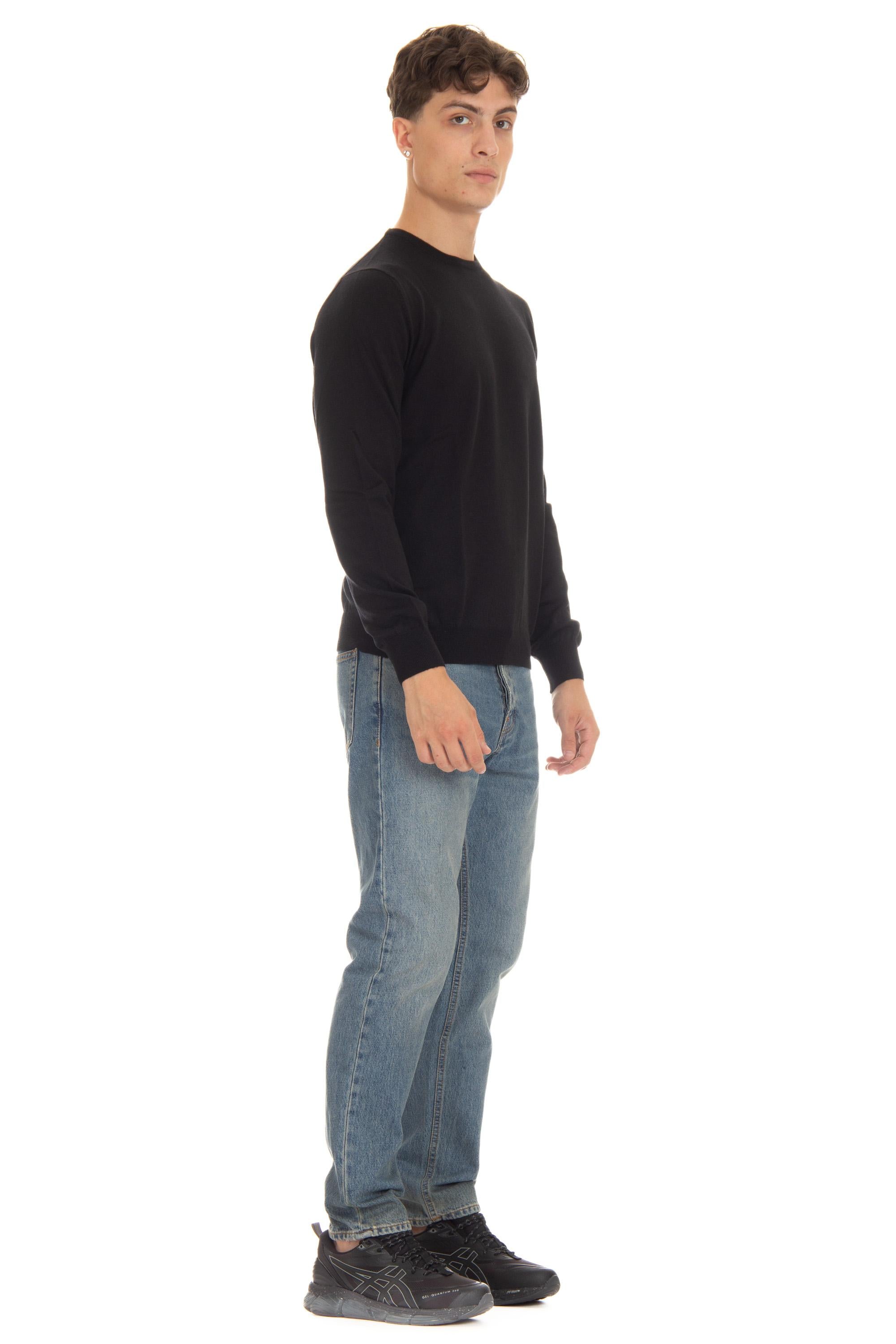 Maglia girocollo in lana vergine extrafine 1429055567 0099 099 Barba 