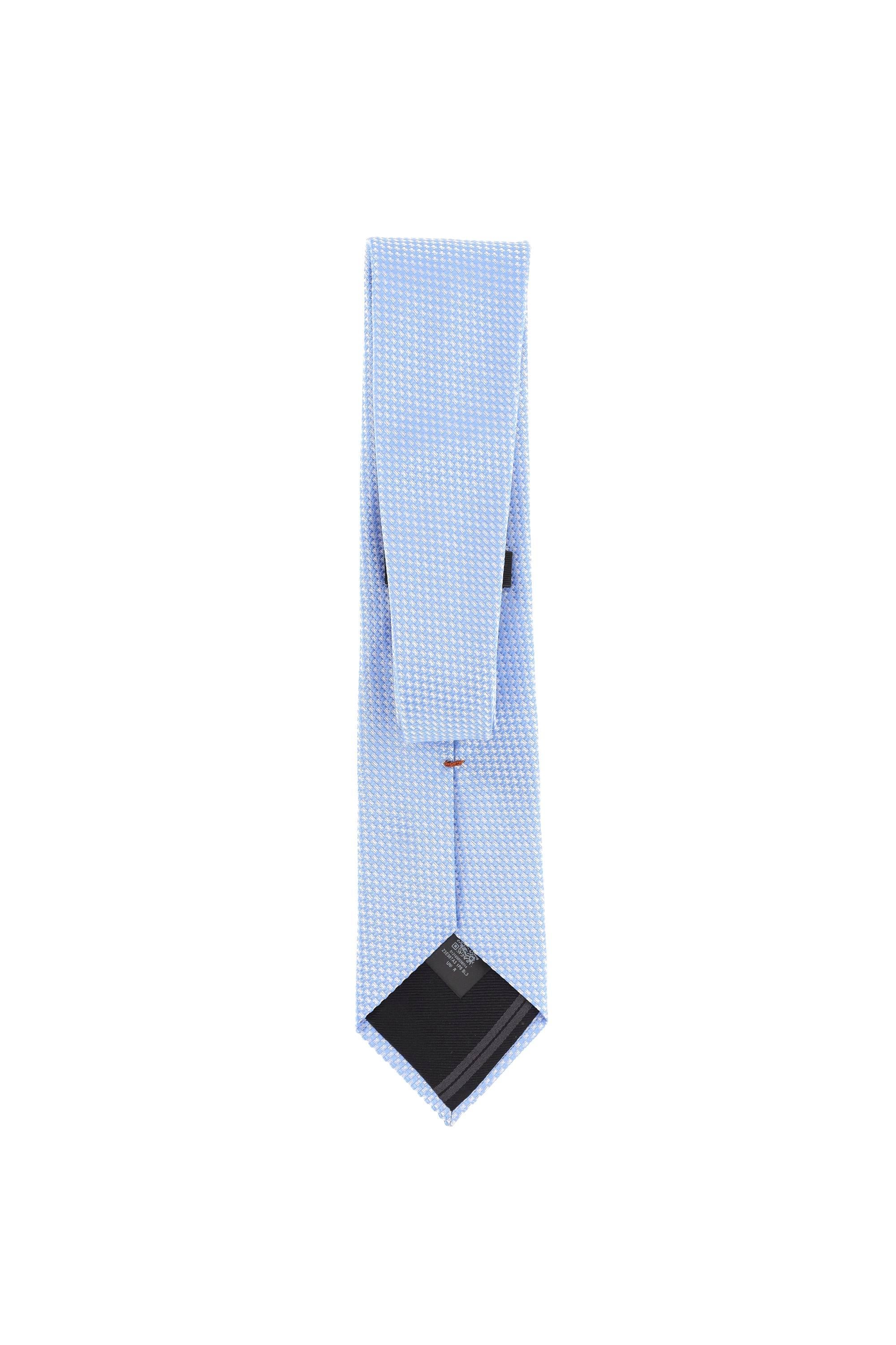 Zegna Cravatta tramata in pura seta Z3E3OTA3-1P8 BL3 
