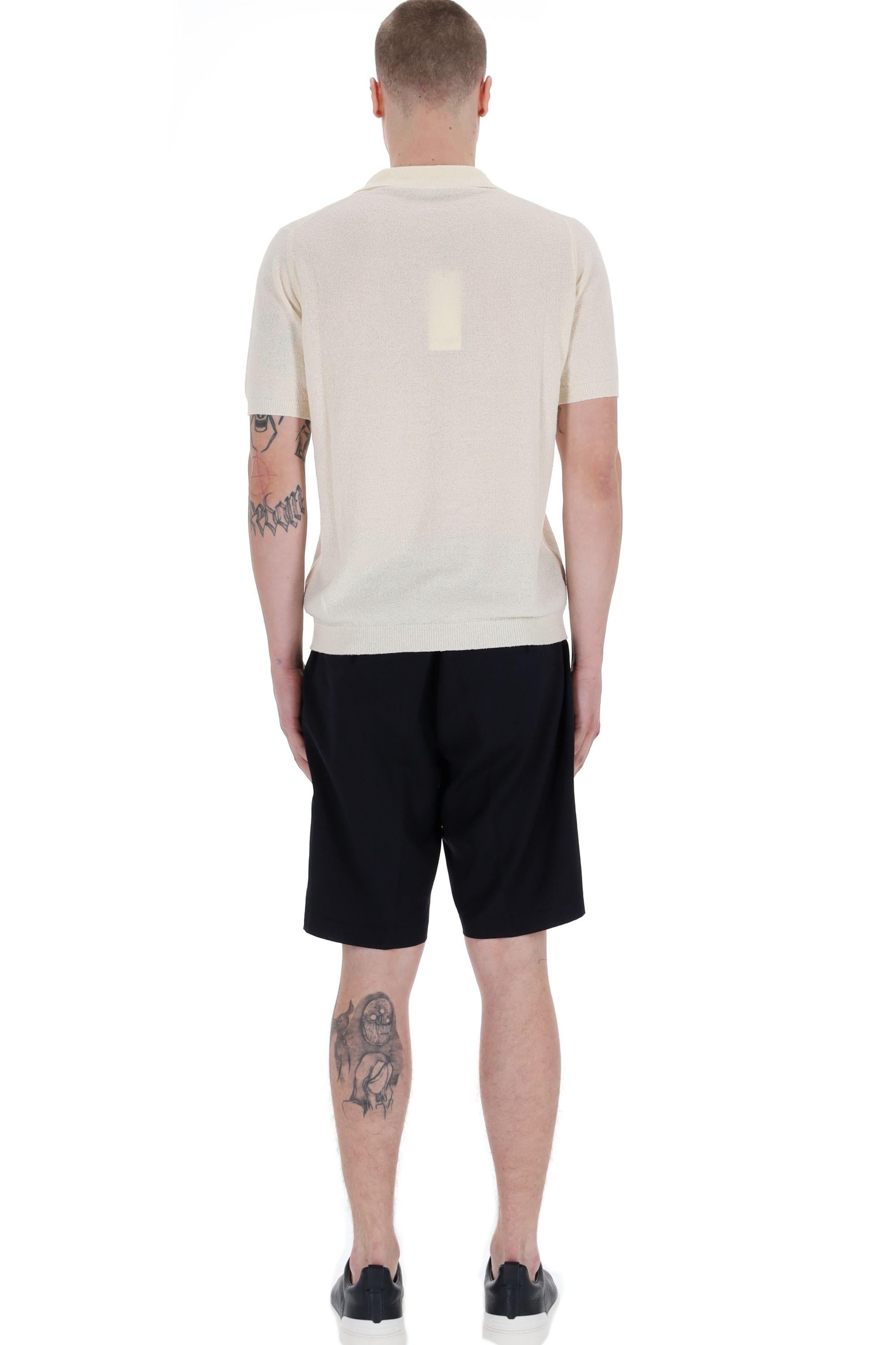 Roberto Collina Polo in leggera spugna open collar RB44124 RB4402 