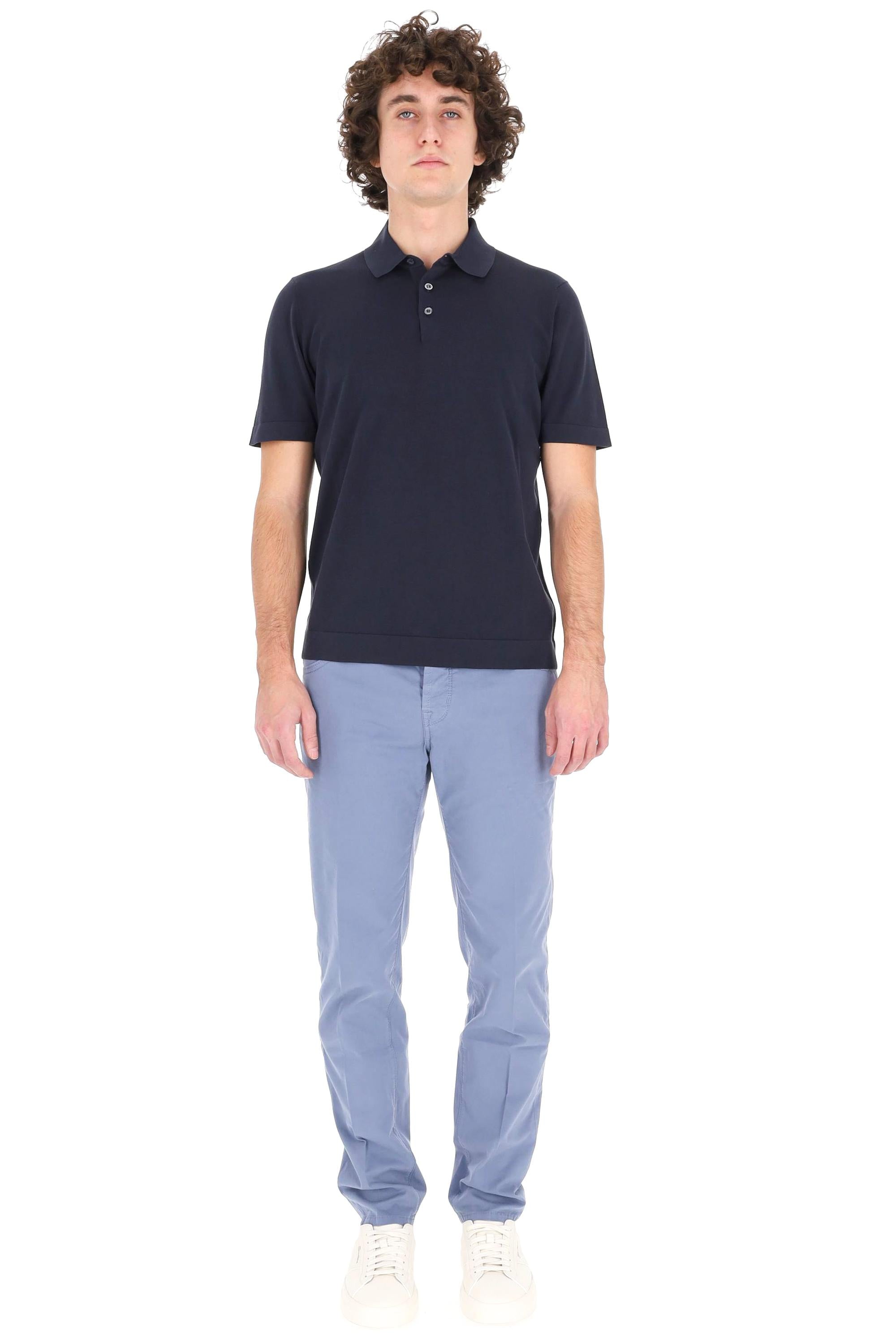 Drumohr Polo in fine cotone ice cotton frosted D0GF202NL-4 795 