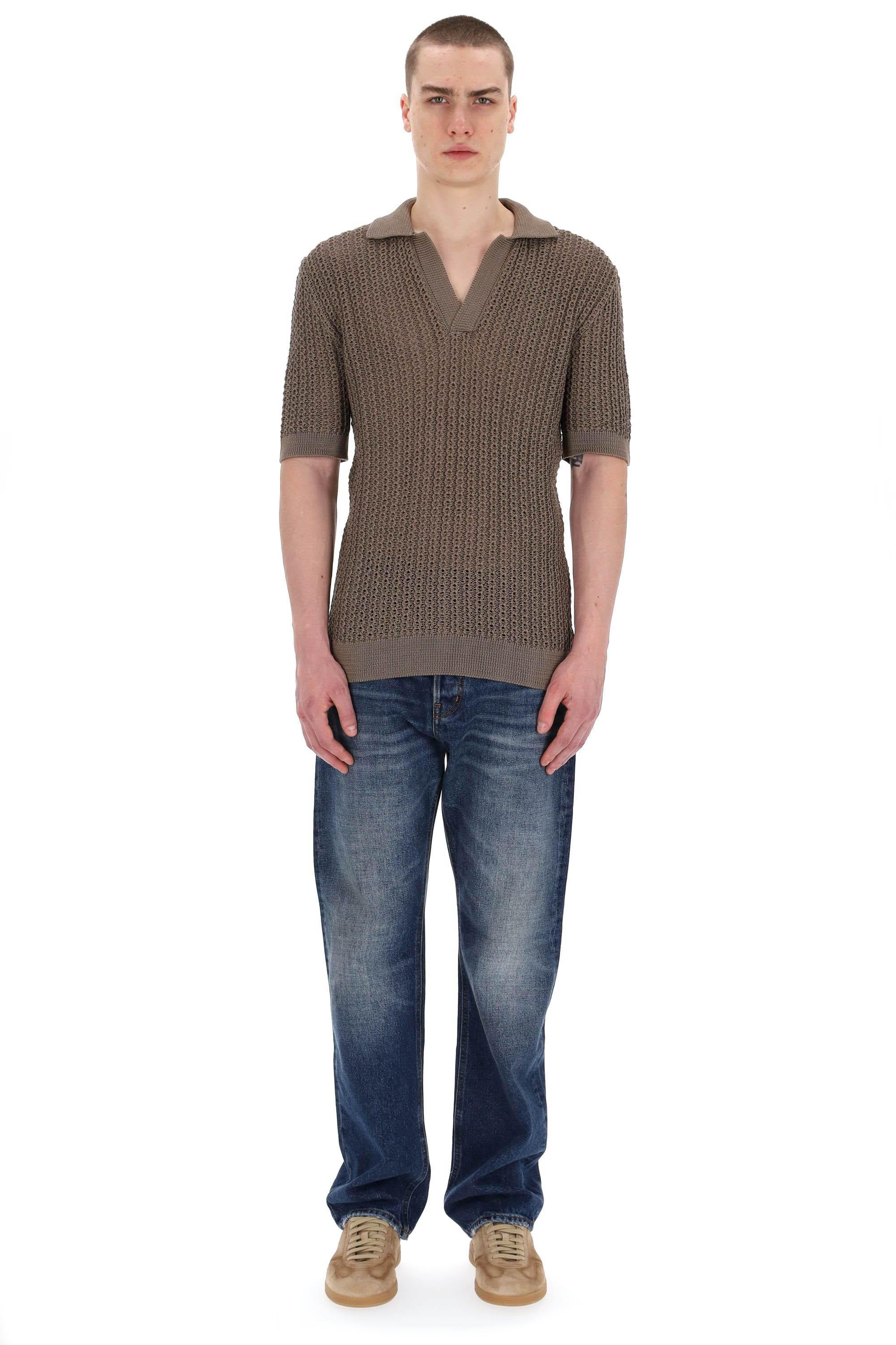 Tagliatore Polo tramata in cotone open collar ASCHER-PWE25-02/2 TAUPE 