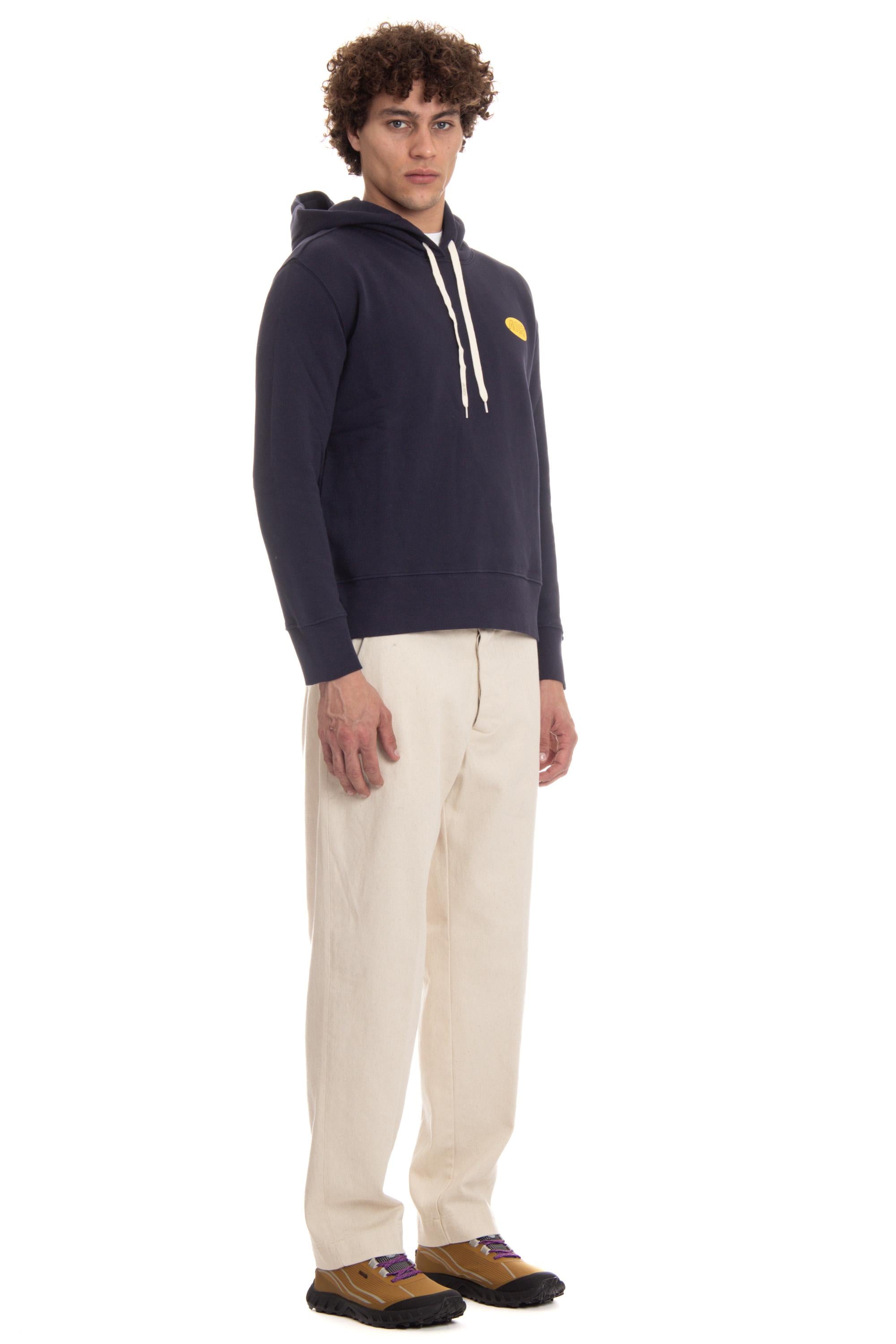Autry Felpa in cotone con logo HOPW 02JB JERSEY BLUE 