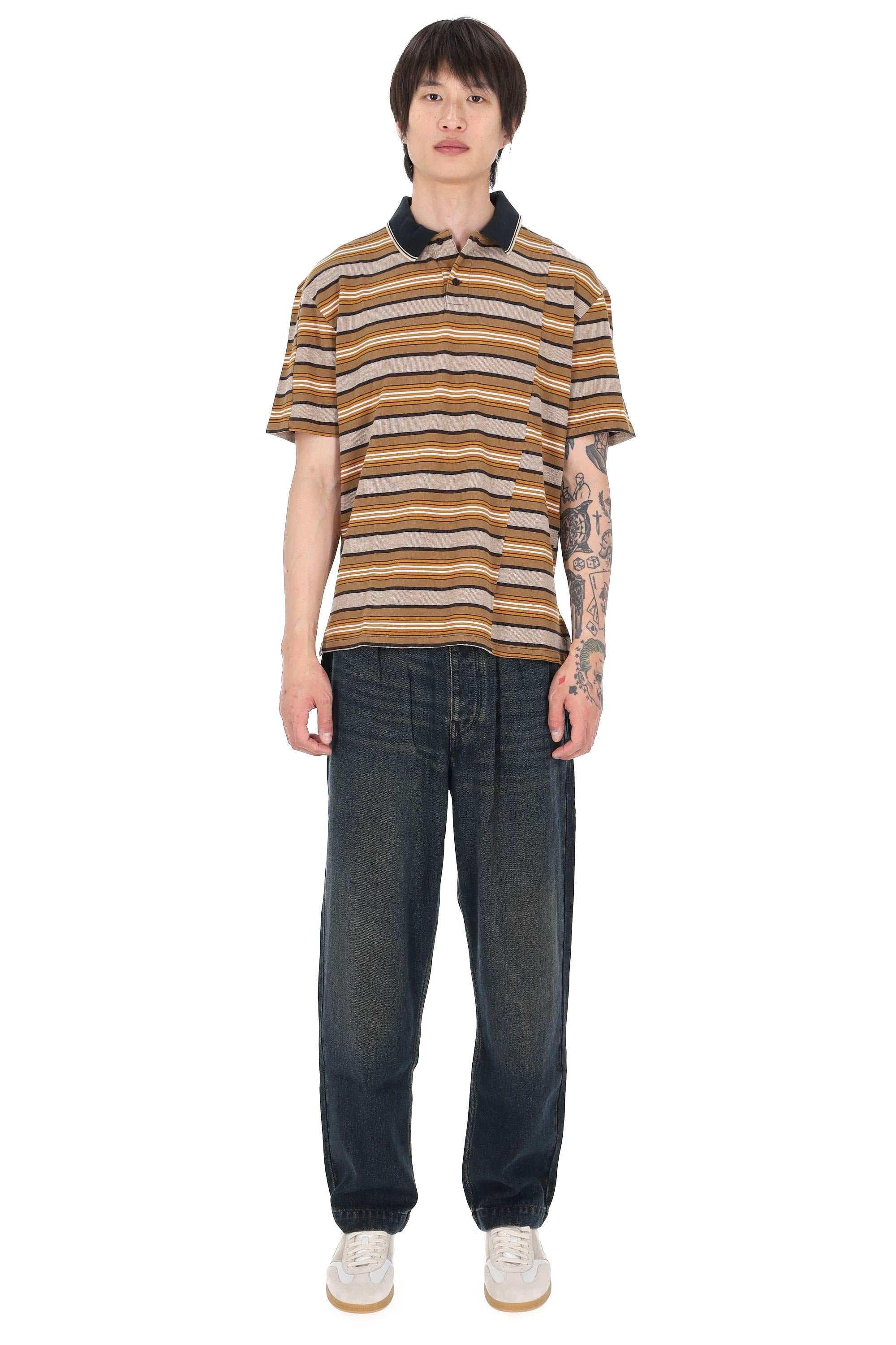 Isabel Marant Polo rigata in cotone con plastron mod. Safko c BEKH 