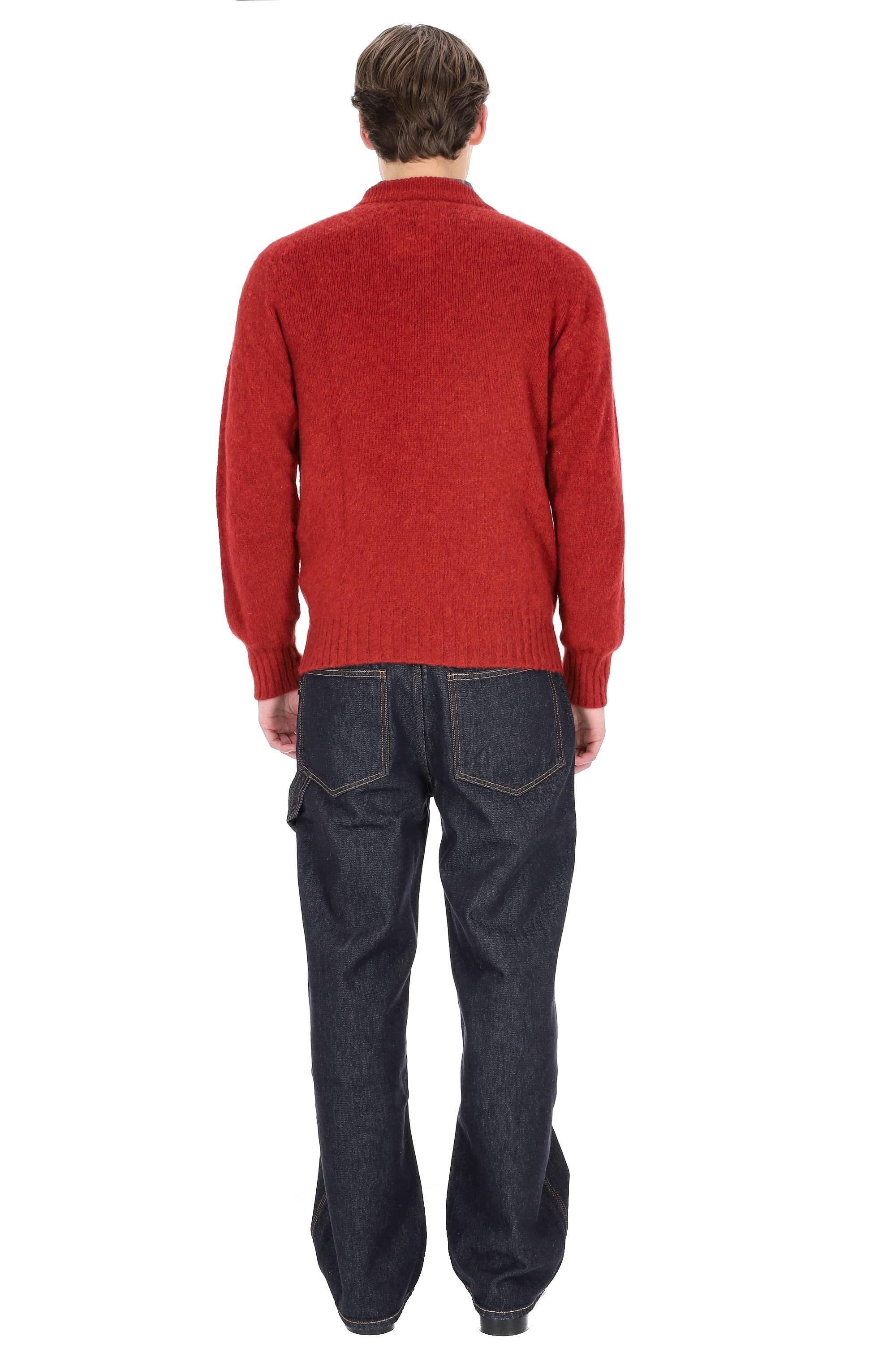 Howlin' Maglia scollo V in lana shetland boxy fit FUTURE MEMORIES MAGMA 