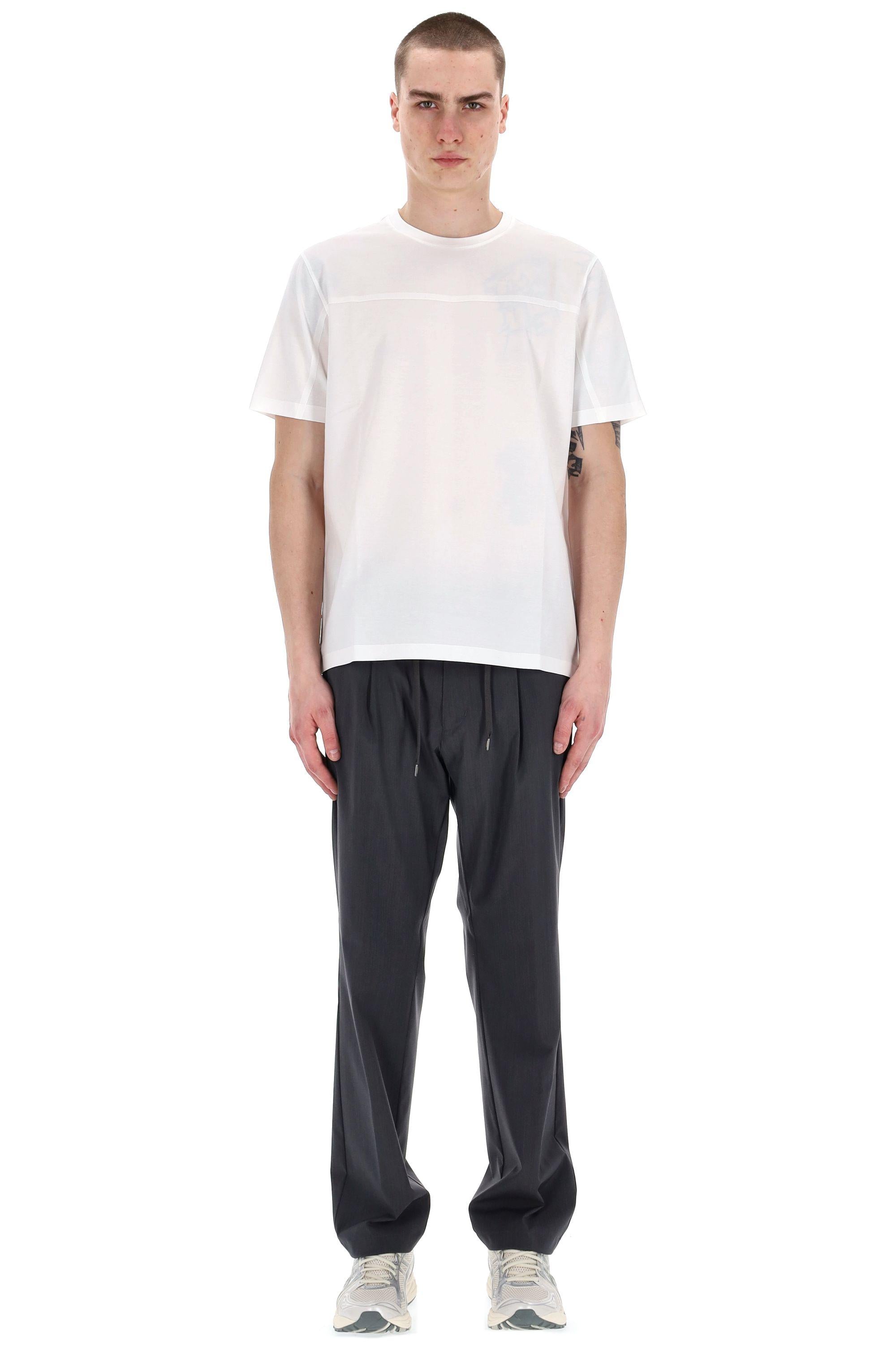 T-shirt in cotone con termo nastrature JG000237U 1000 Herno 