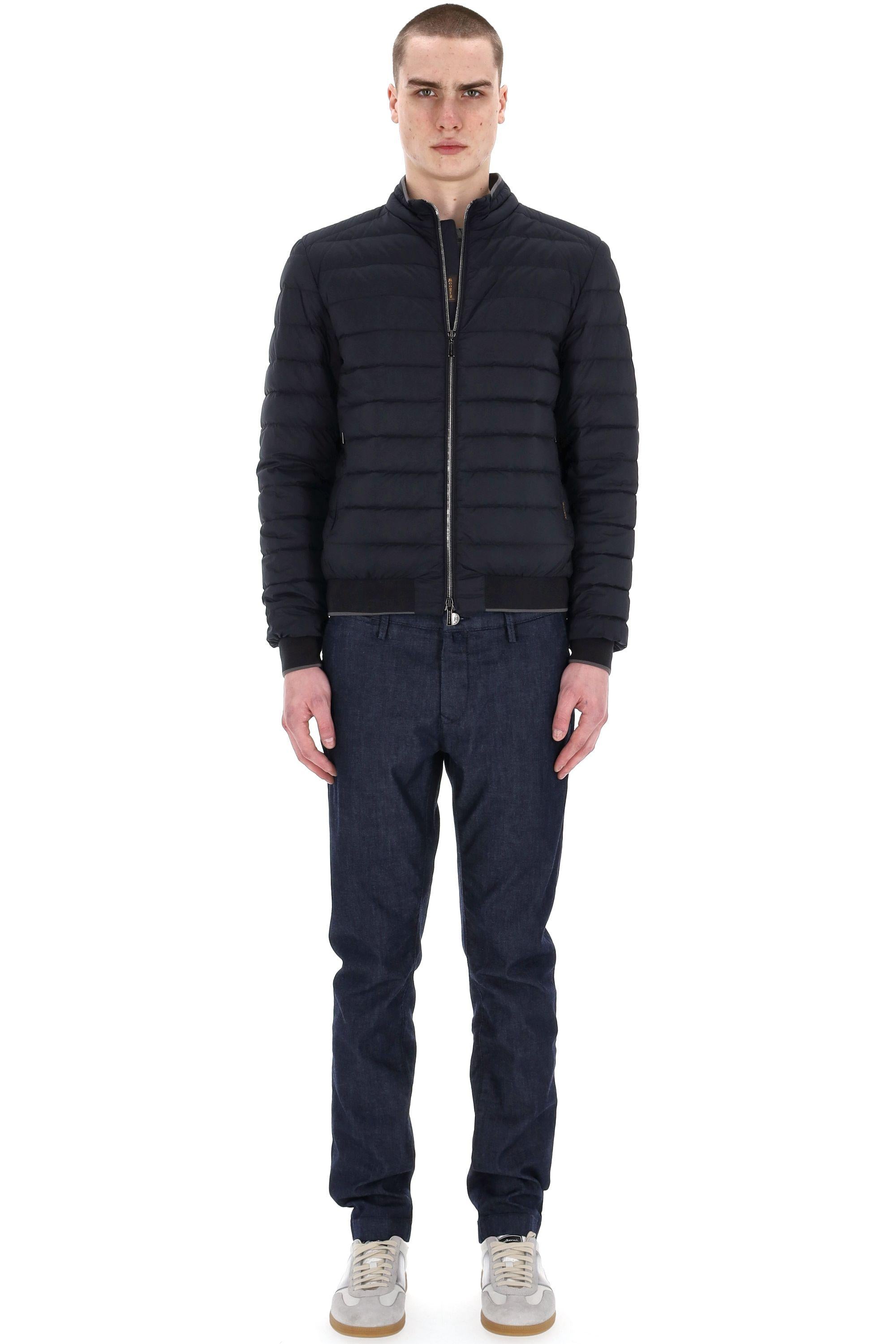 Giubbino bomber in fine piumino mod. Strauss-S3 STRAUSS-S3 DARK BLU Moorer 