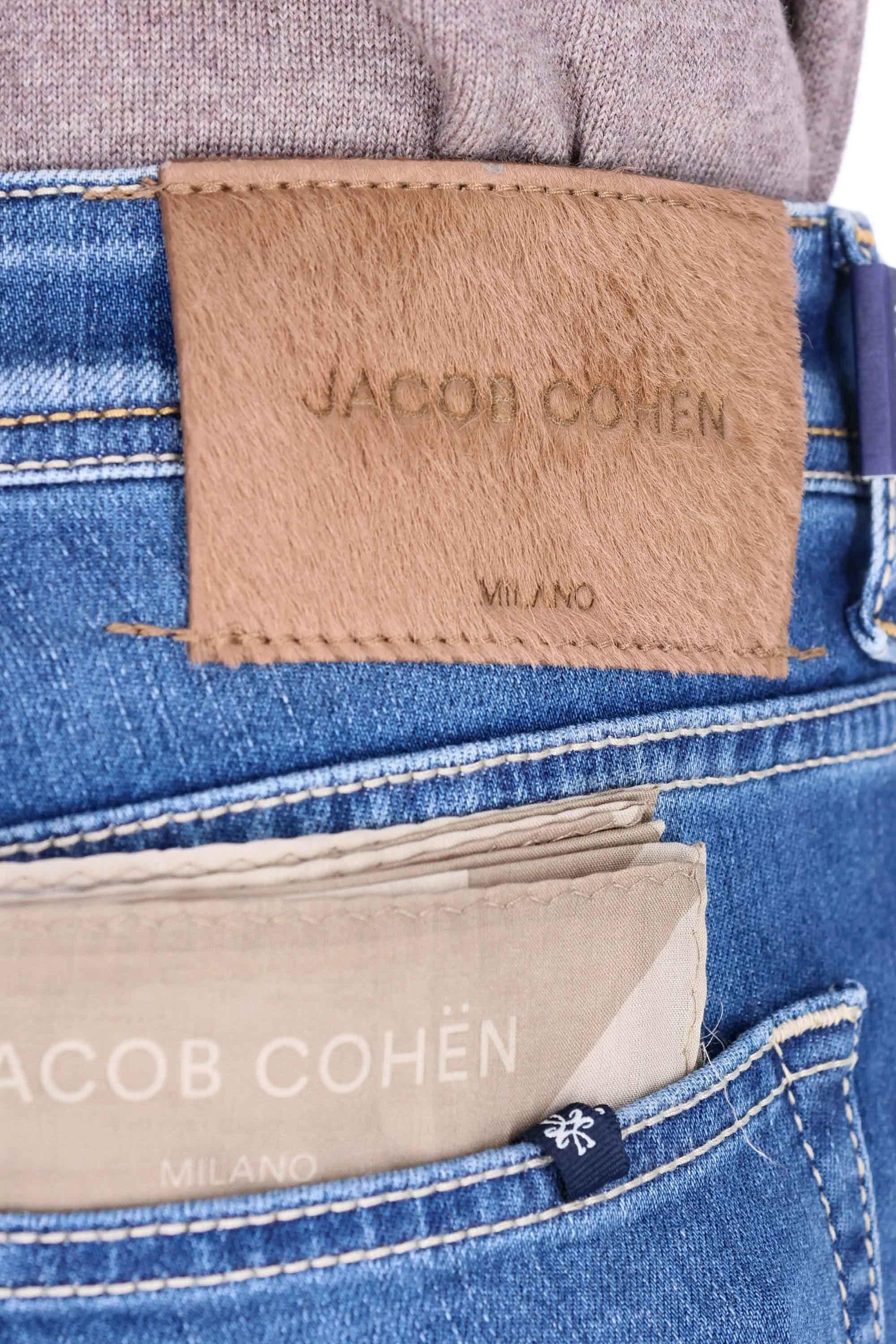 Jacob Cohen Jeans in cotone comfort etichetta cavallino beige Nick fit JUX_QX006 N34 S3623 NICK 300D 