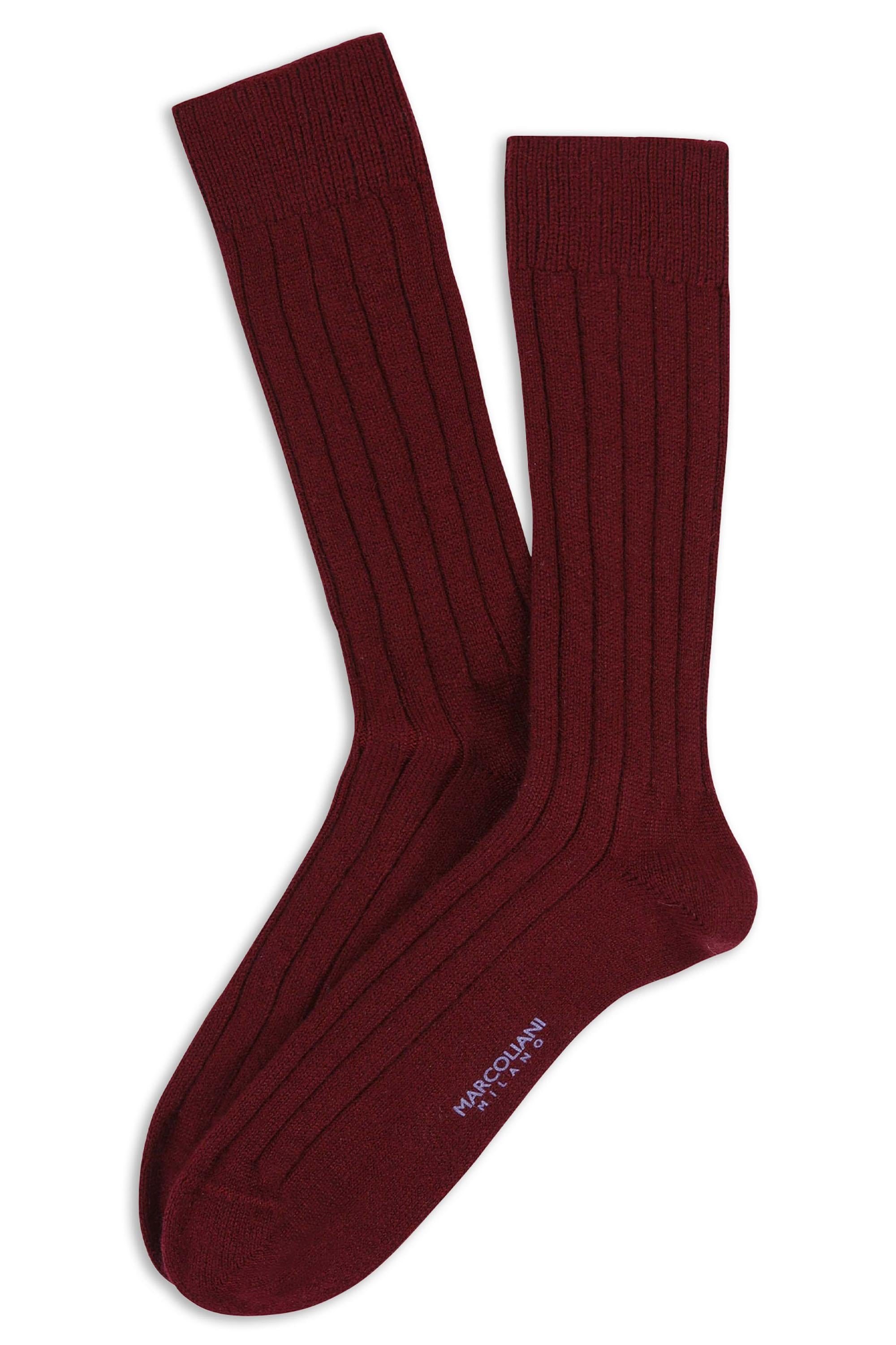 Marcoliani Calze a costine in cashmere lunghezza polpaccio MAR2502T/1 003 