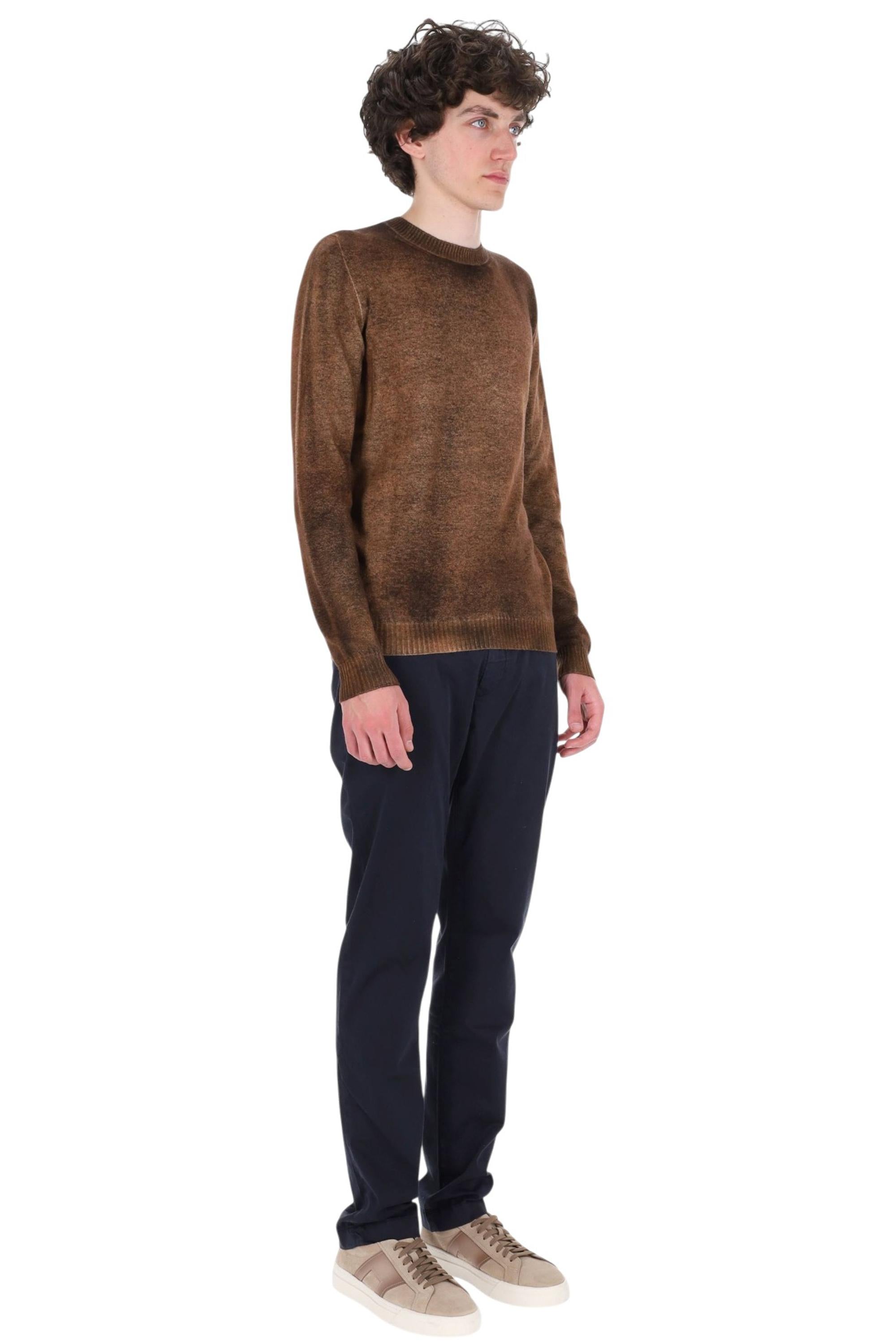 Avant Toi Maglia girocollo reversibile dipinta a mano in cashmere 225WU3000CASV-H V01133 