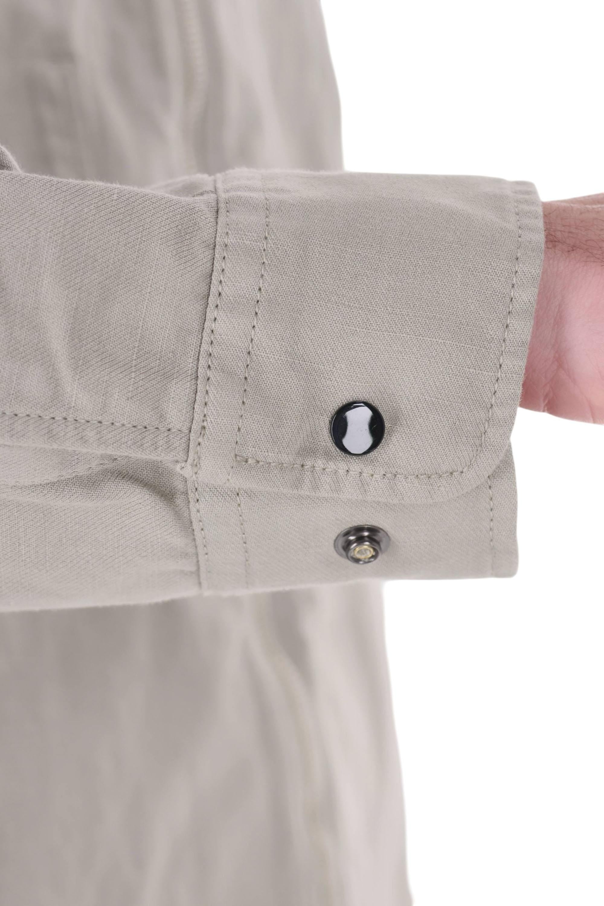 CP Company Overshirt con zip in cotone-lino 20CMOS226A 110626G/2 904 