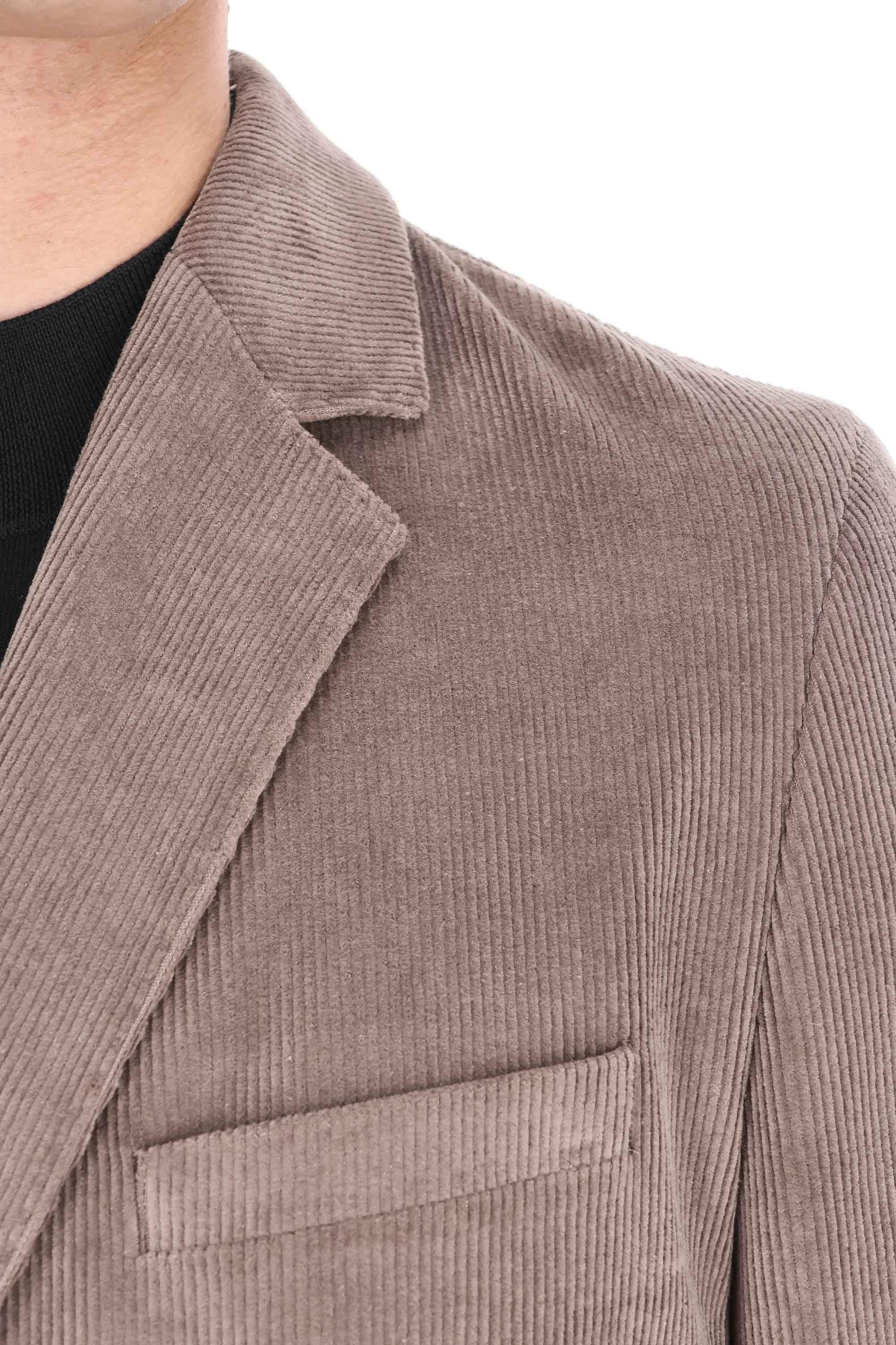 Officine Générale Giacca petto e mezzo in velluto a coste mod. Leon MTLG408 TAUPE 
