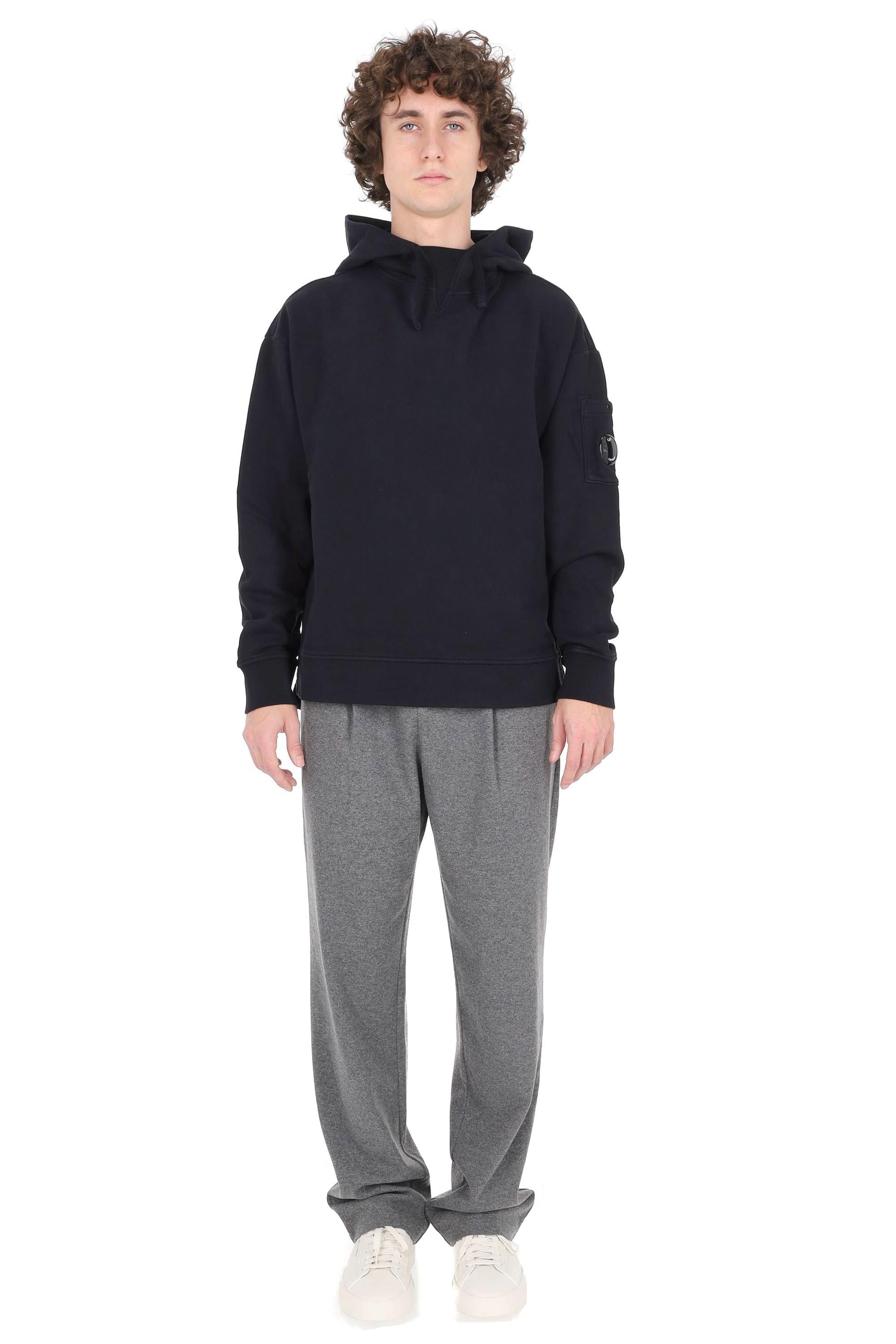 CP Company Felpa con cappuccio in cotone brushed 19CMSS059A-006372G 888 