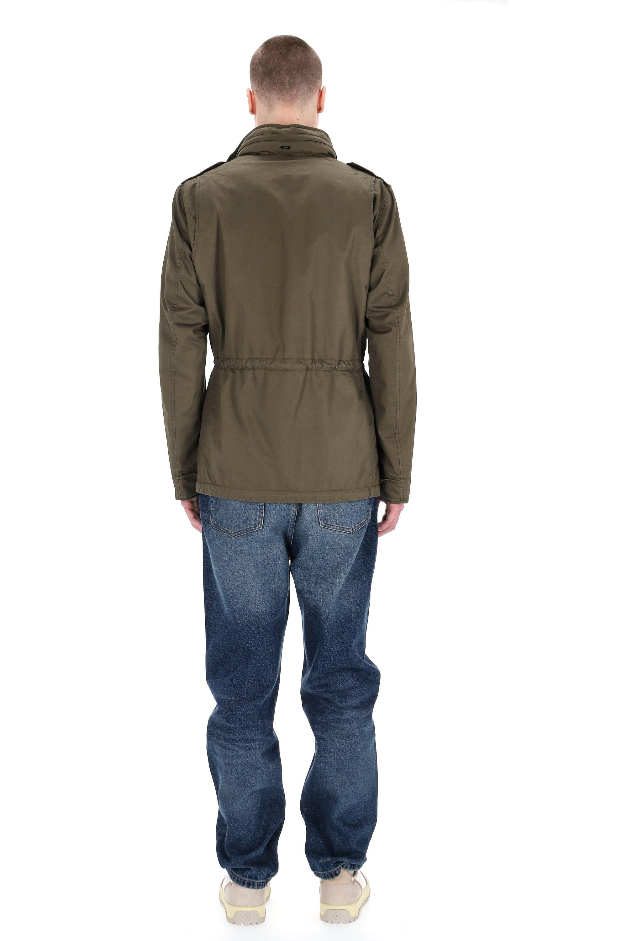 Herno Field jacket in cotone delavè Officina Tessile FI000111U 7730 
