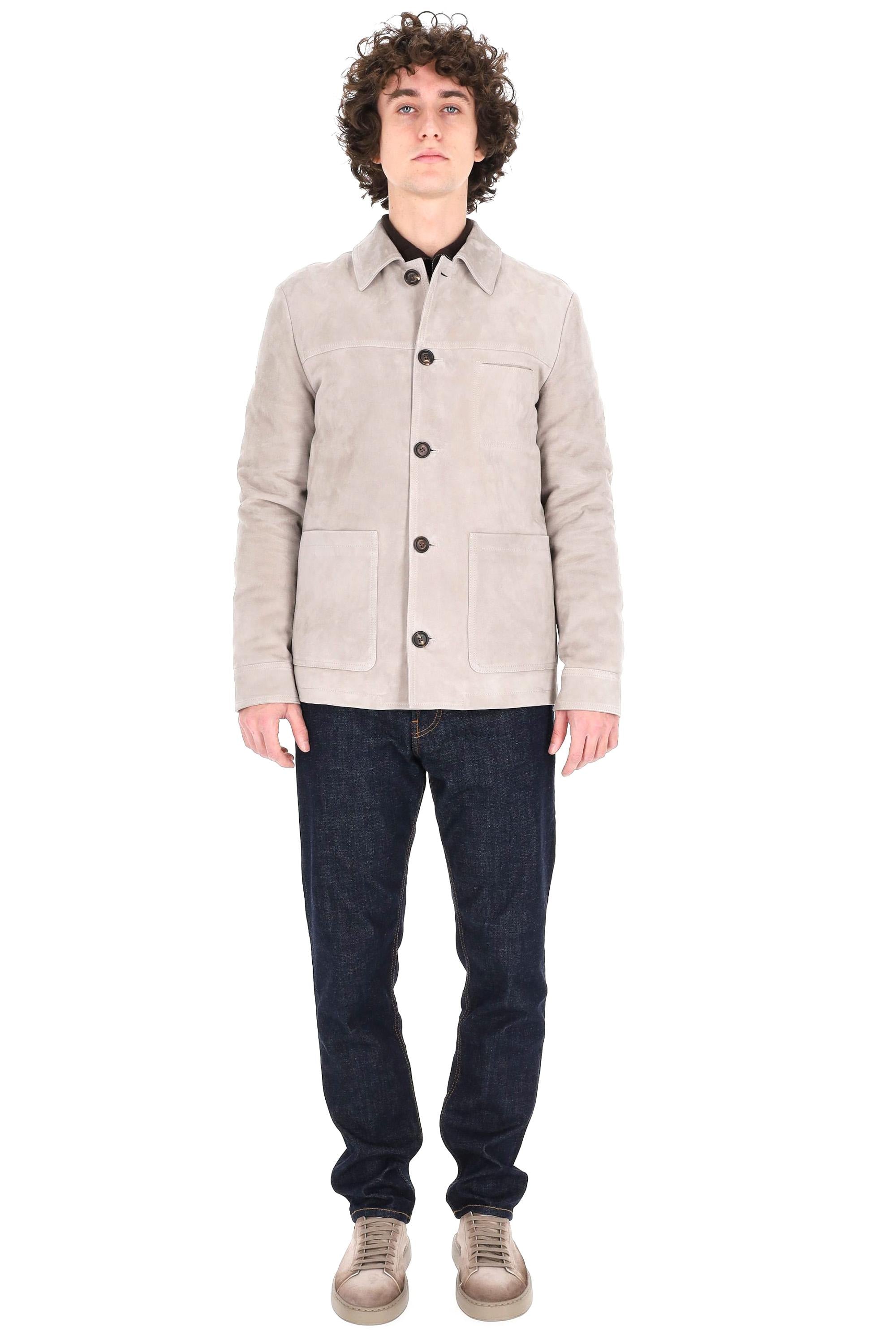 Eleventy Giubbotto con bottoni in camoscio imbottito L75GBTL20 PEL0L037 07 