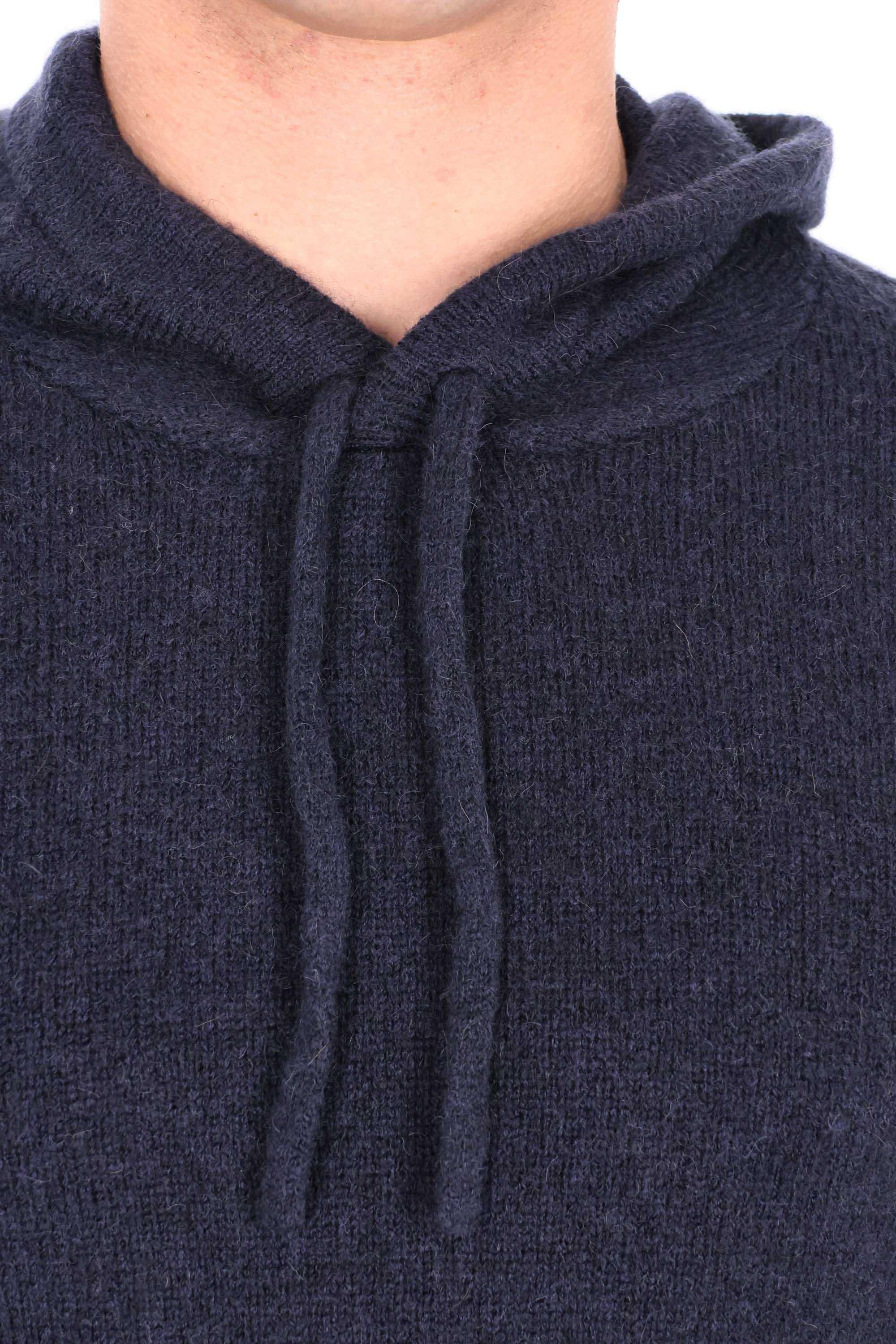 Roberto Collina Maglia con cappuccio in lana e yak 3M40007 M4010 