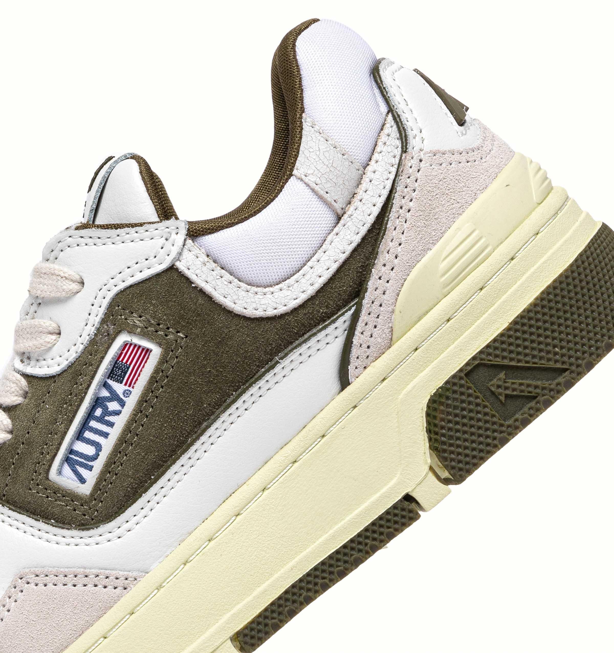 Sneaker CLC con dettagli verdi ROLM EE02 WHT/MILITARY Autry 