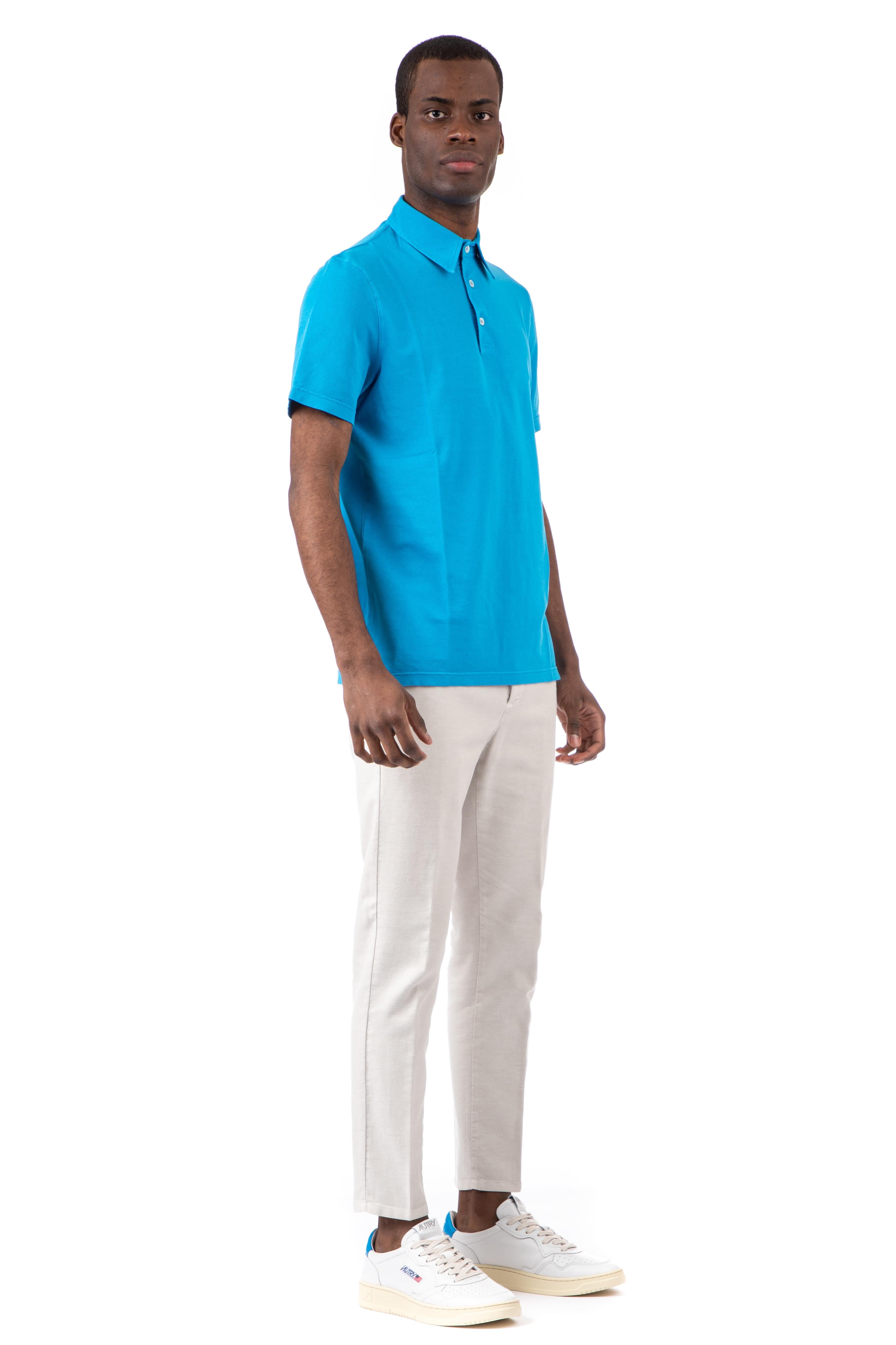 Polo in light piquet frosted 5UEF0127/3 116 Fedeli 
